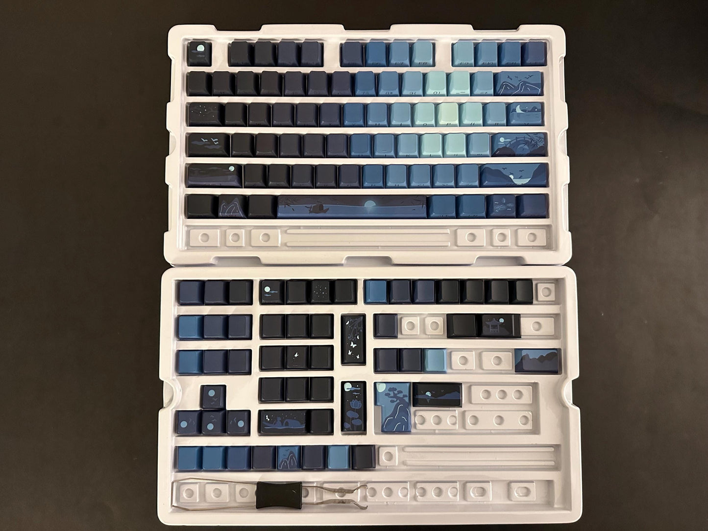 Backlit Blue Night Sky Theme Side Print Keycap Set