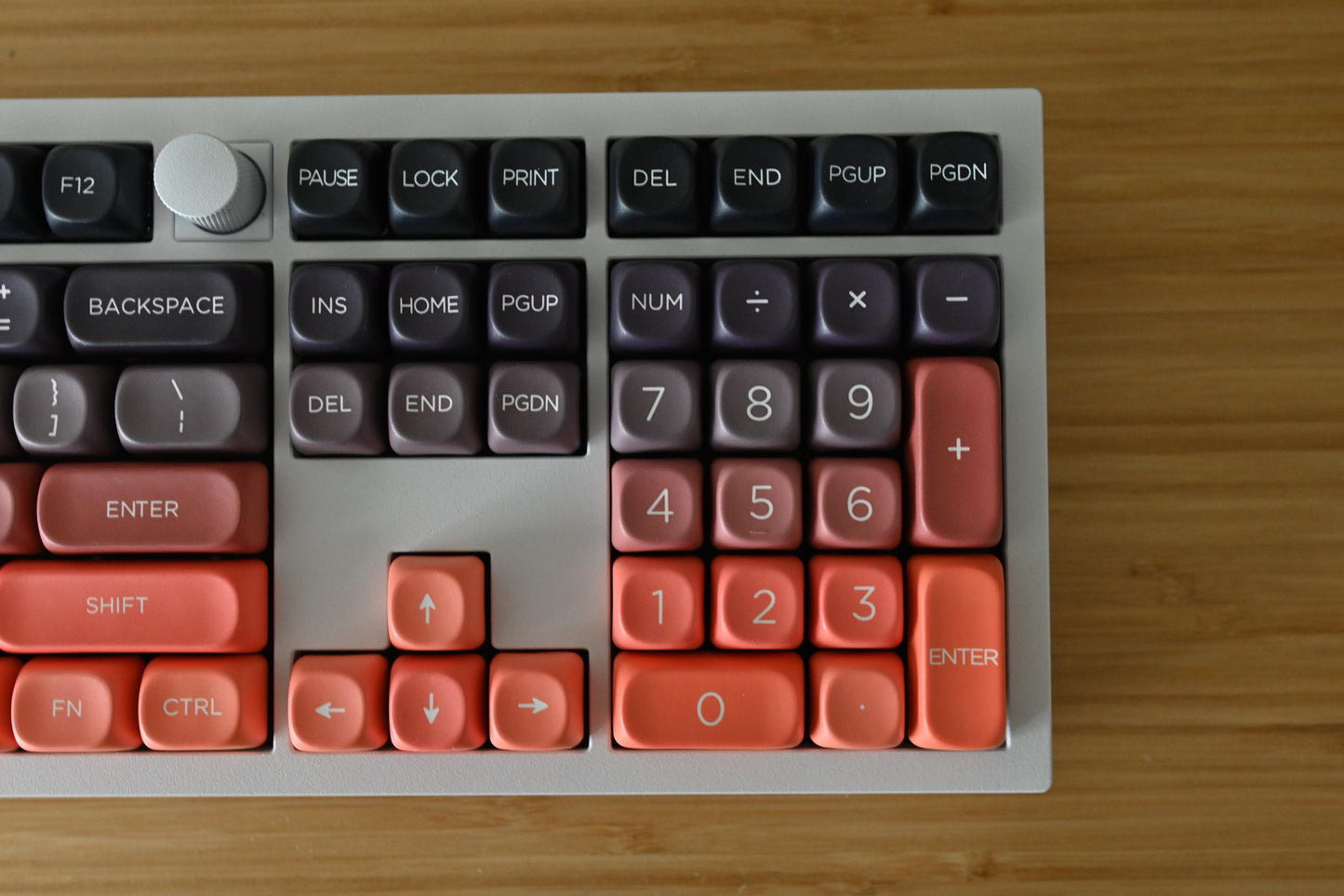 Orange Black Gradient Autumn Sunset Theme Keycap Set