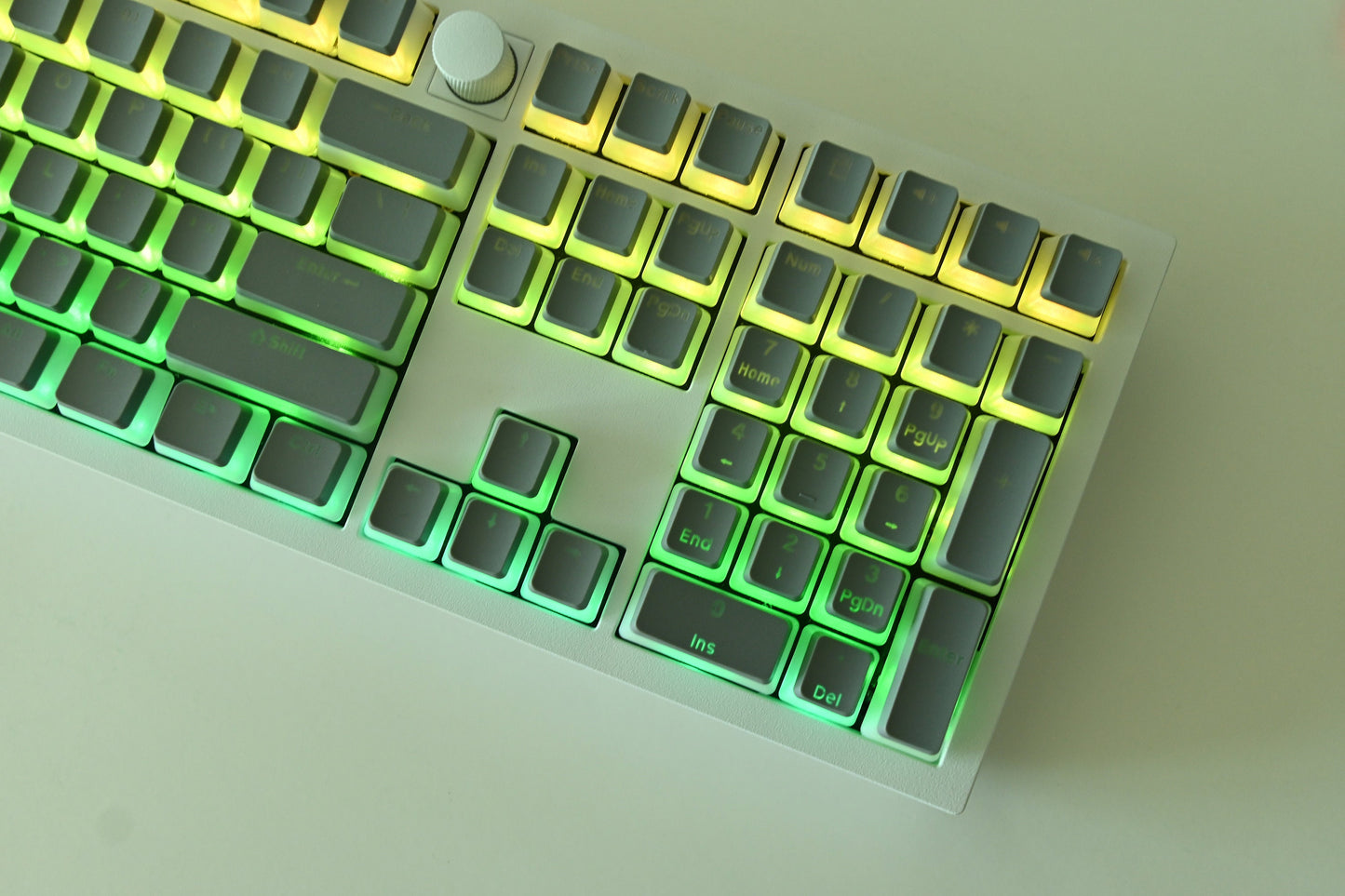 Backlit Translucent Grey Pudding Keycap Set