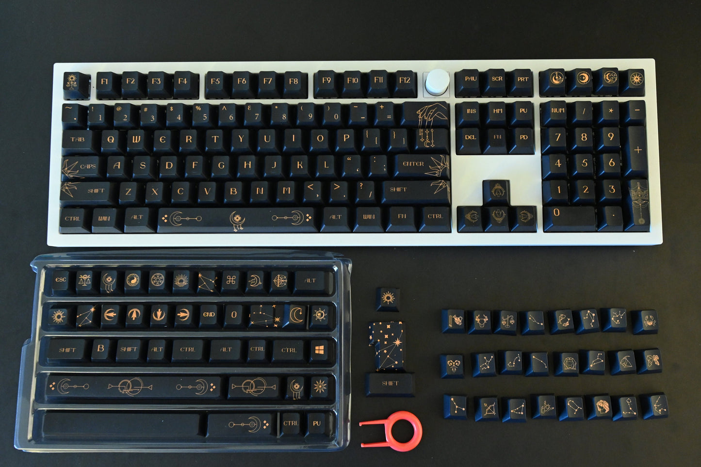Starry Dark Night Sky Astronomy Theme Keycap Set