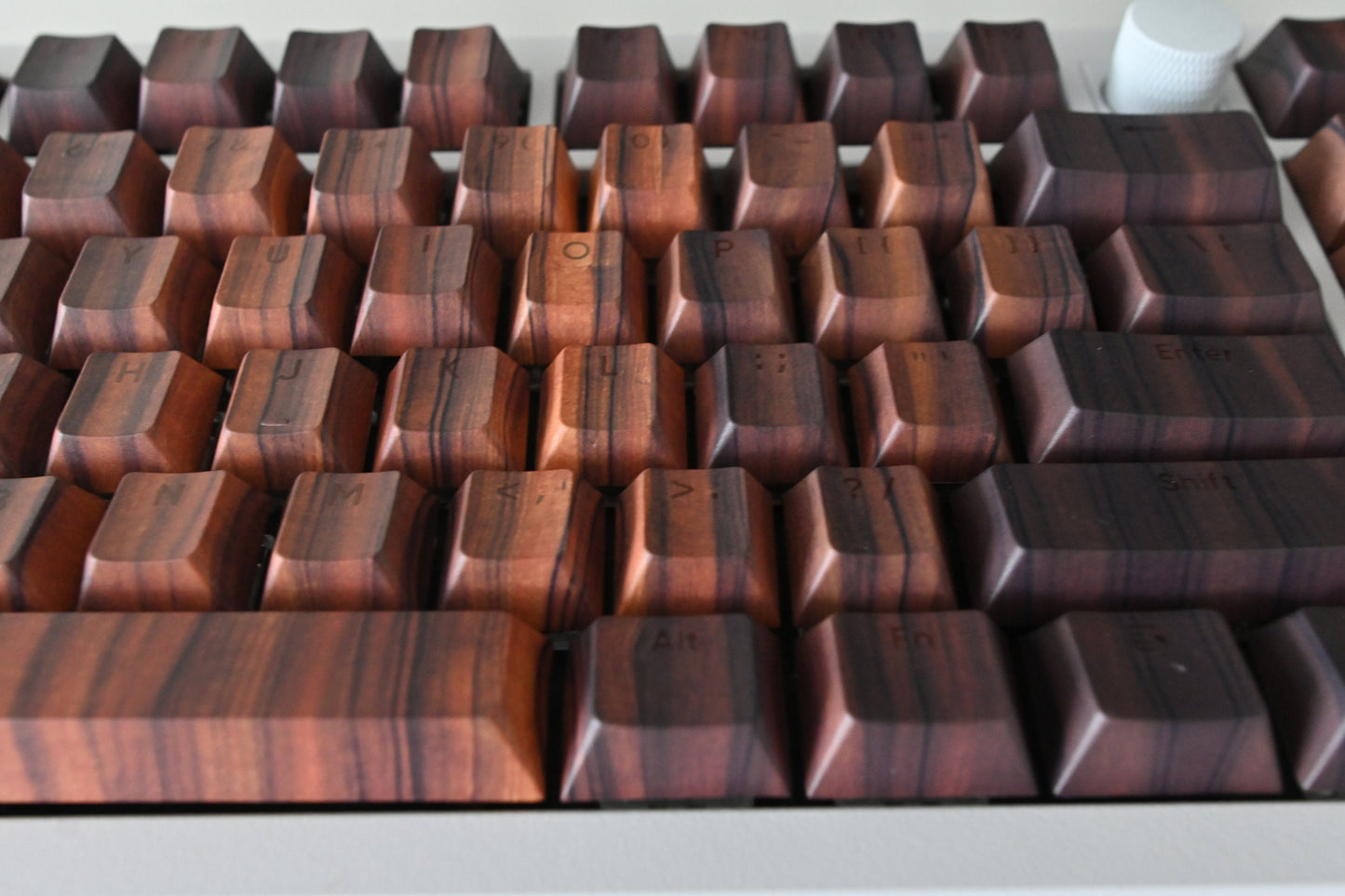 Backlit Walnut Wood Imitation Keycap Set