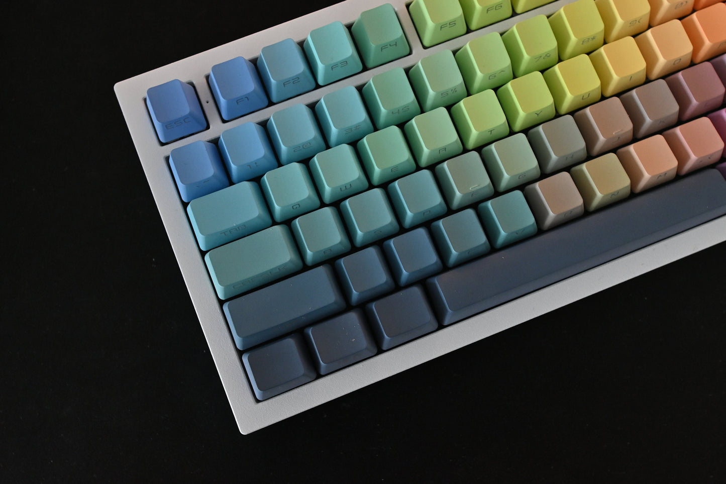 Backlit Pastel Rainbow Gradient Keycap Set