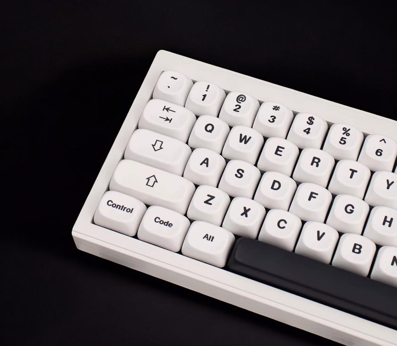 Black and White Japan Theme Keycap Set (German Layout)