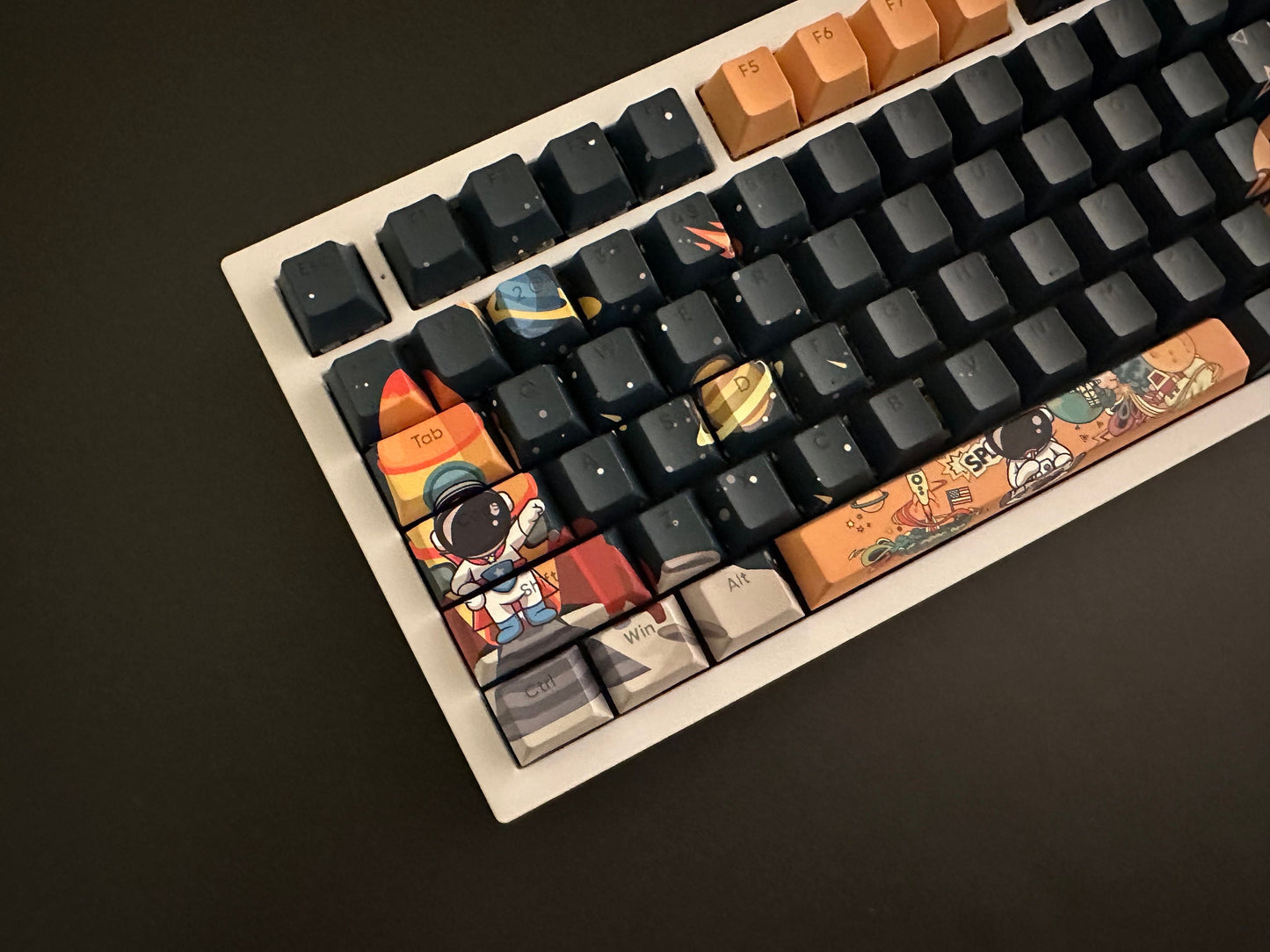 Backlit Comic Cartoon Astronaut Keycap Set