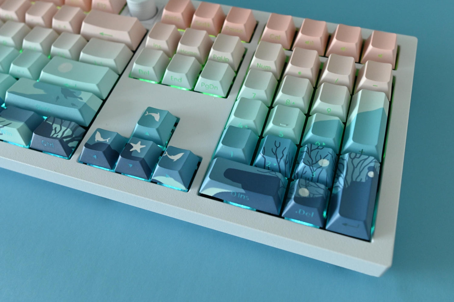 Aqua Dream Deep Ocean Theme Keycap Set
