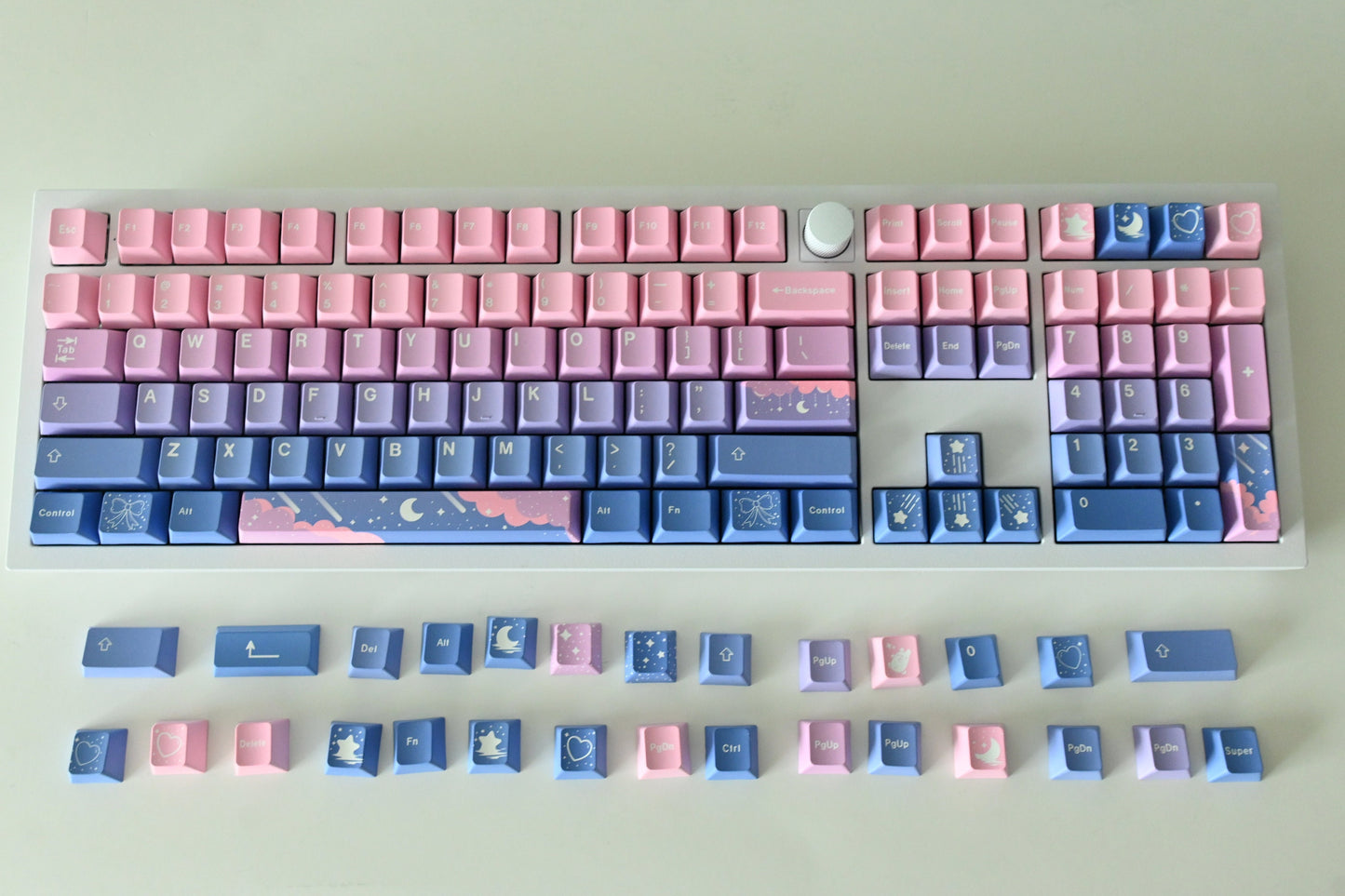 Pink Fairy Moon Theme Keycap Set