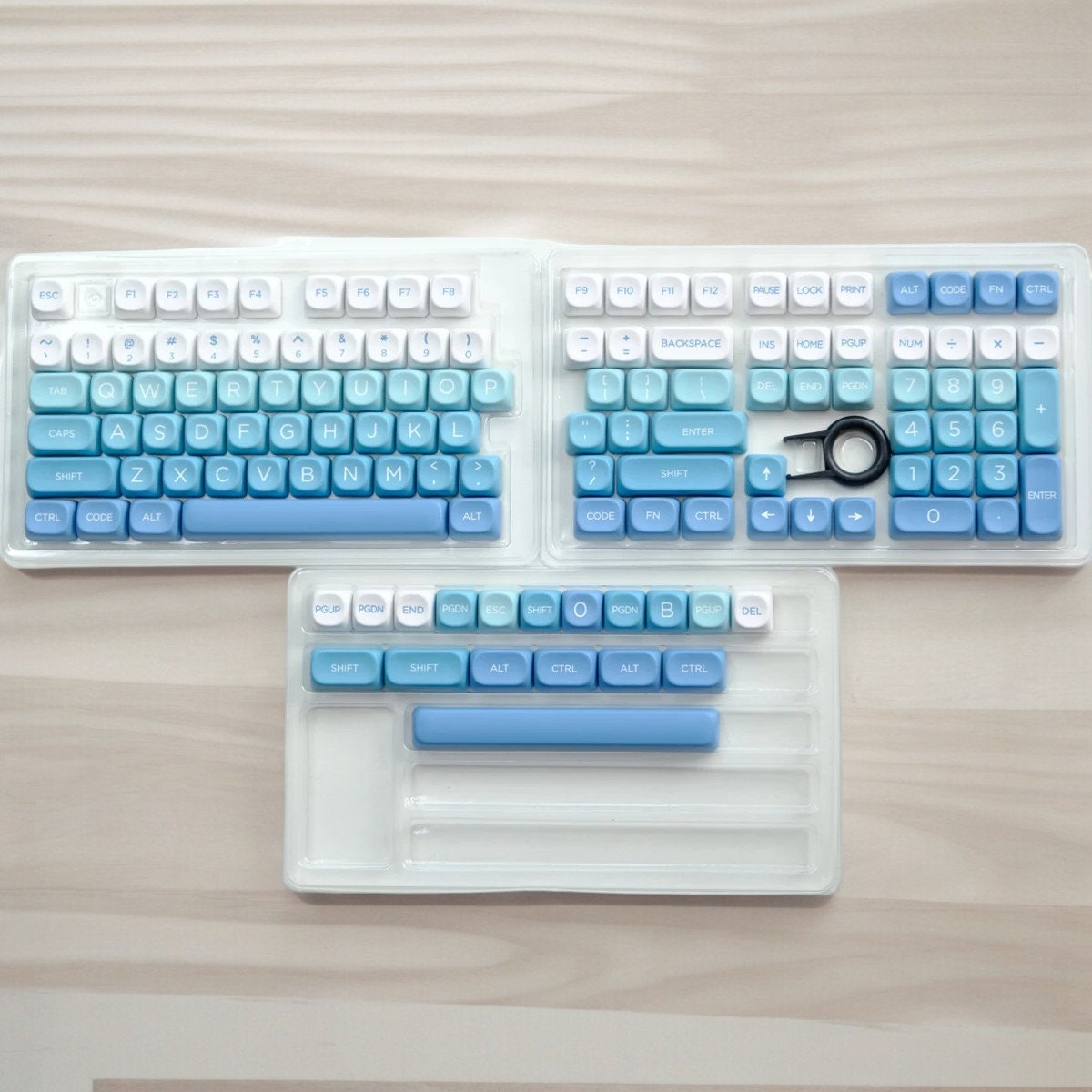 Glacier Ice Blue Gradient Keycap Set