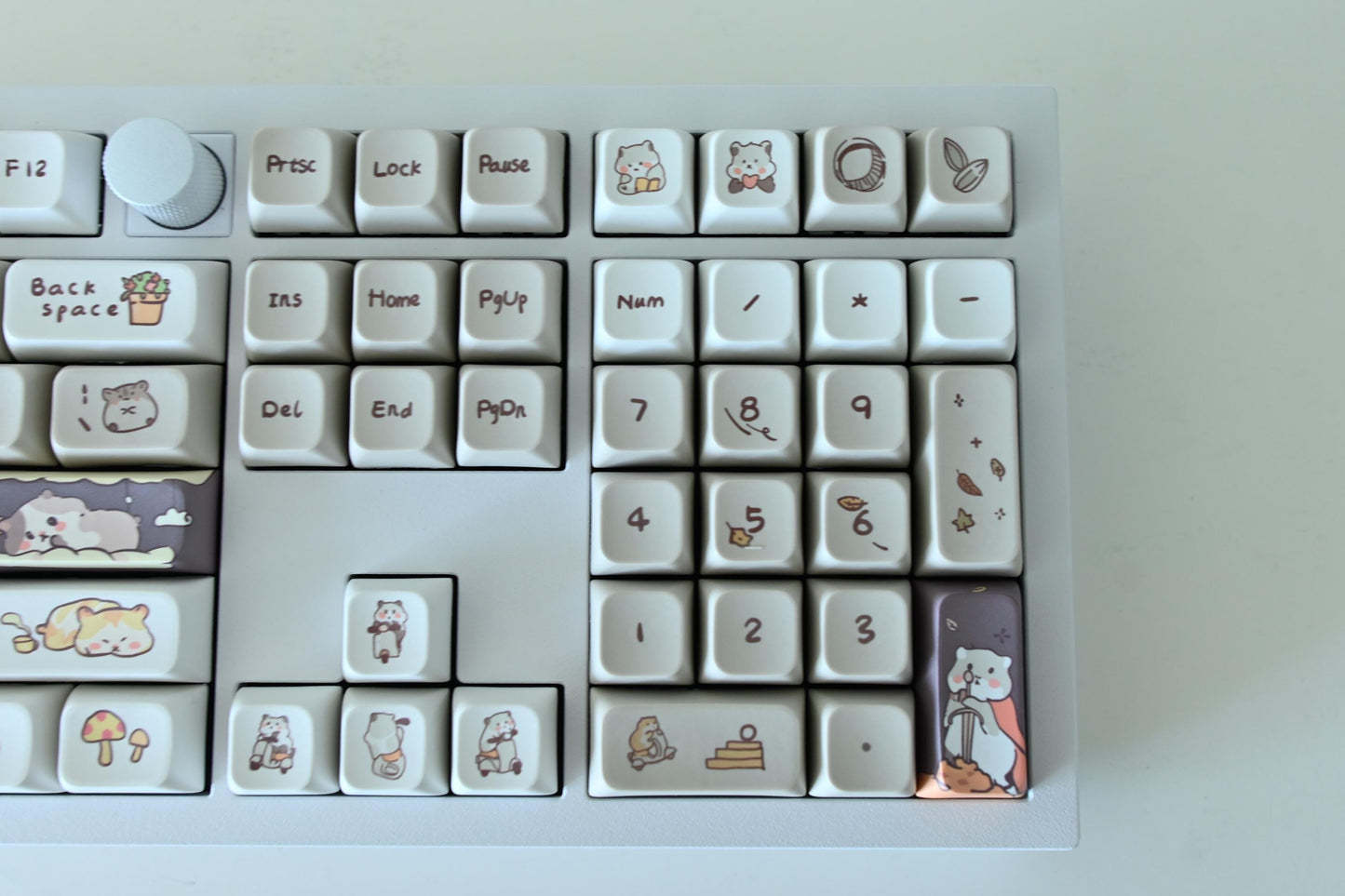 Cute Hamster Mouse Night Sky Keycap Set