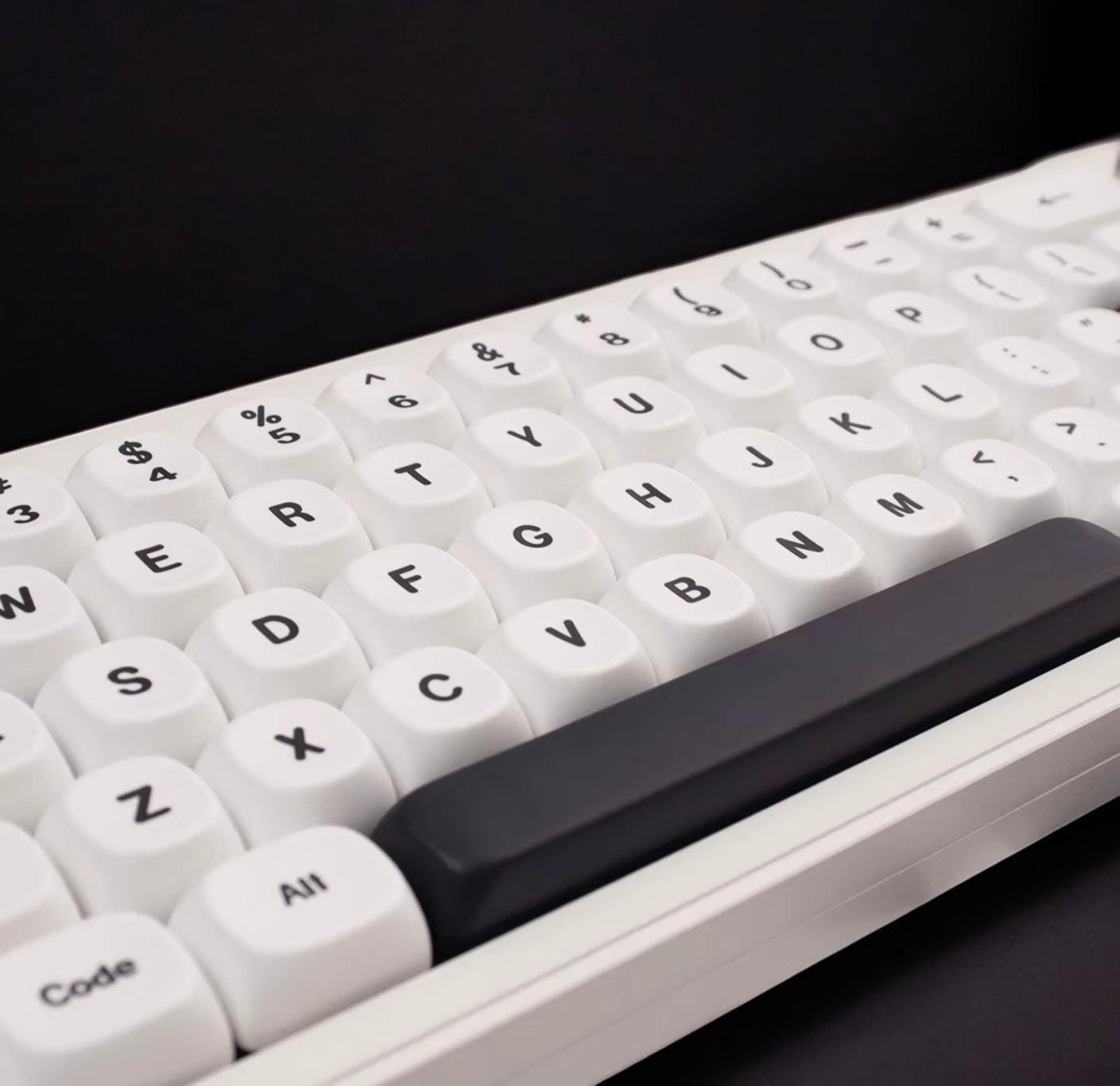Black and White Japan Theme Keycap Set (German Layout)
