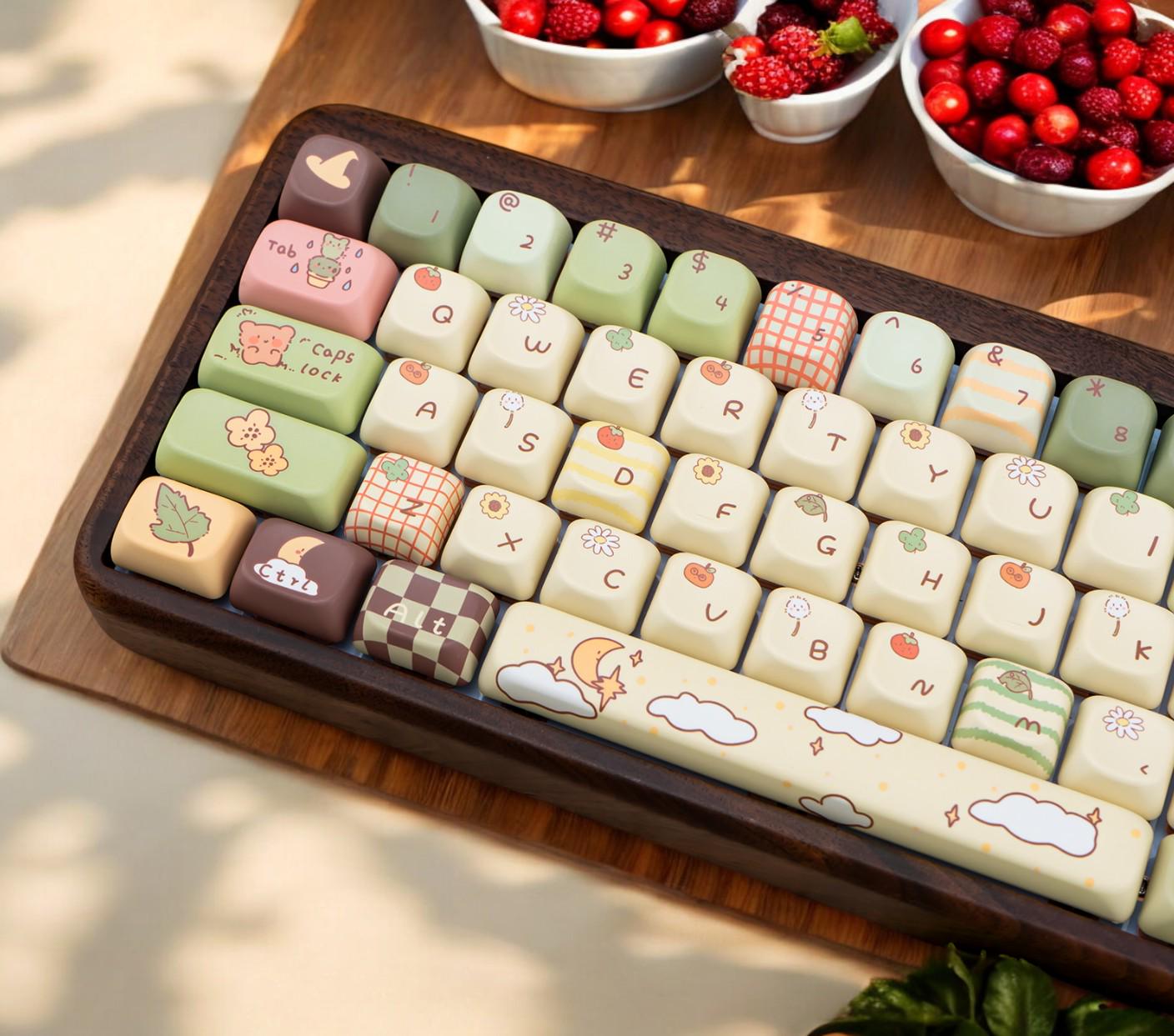 Cute Mushroom Forest Theme Keycap Set