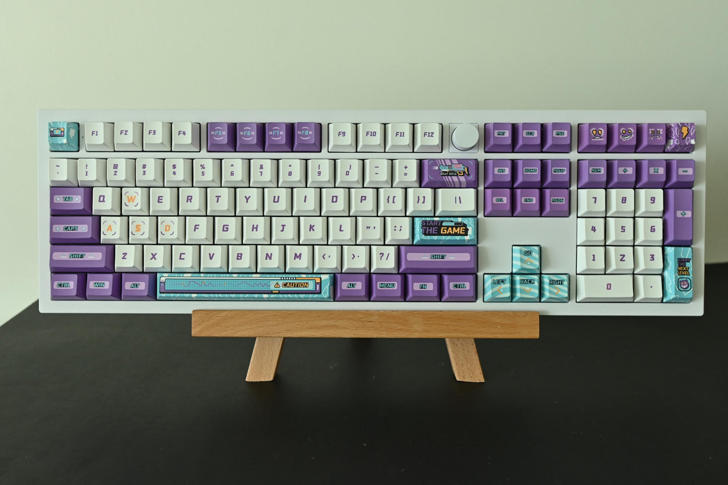 Purple Retro Arcade Game Keycap Set
