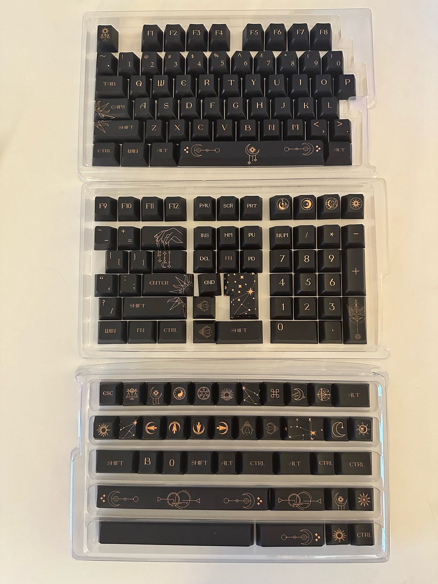 Starry Dark Night Sky Astronomy Theme Keycap Set