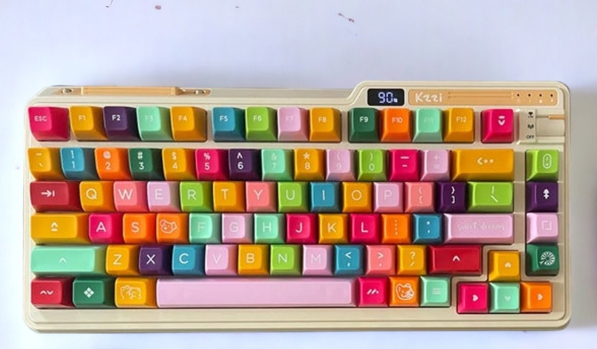 Cute Rainbow Color Keycap Set