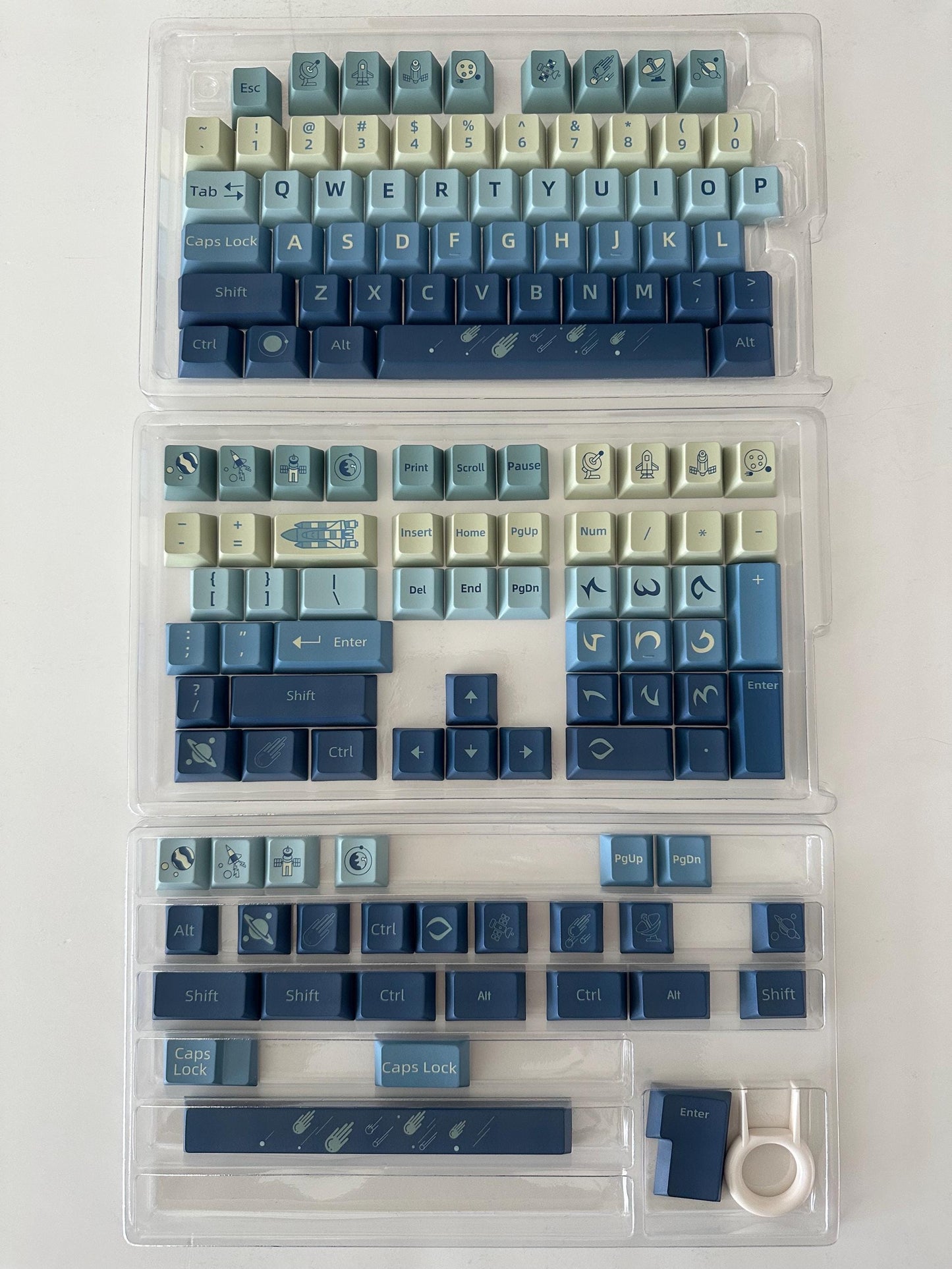 Cartoon Galaxy Gradient Keycap Set