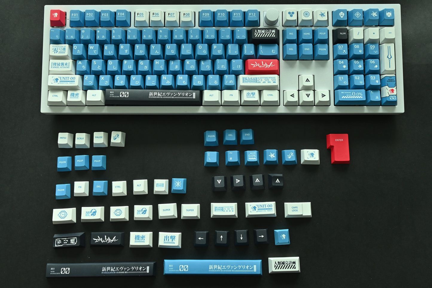 Eva Unit 00 Mecha Robot Japanese Anime Theme Keycap Set
