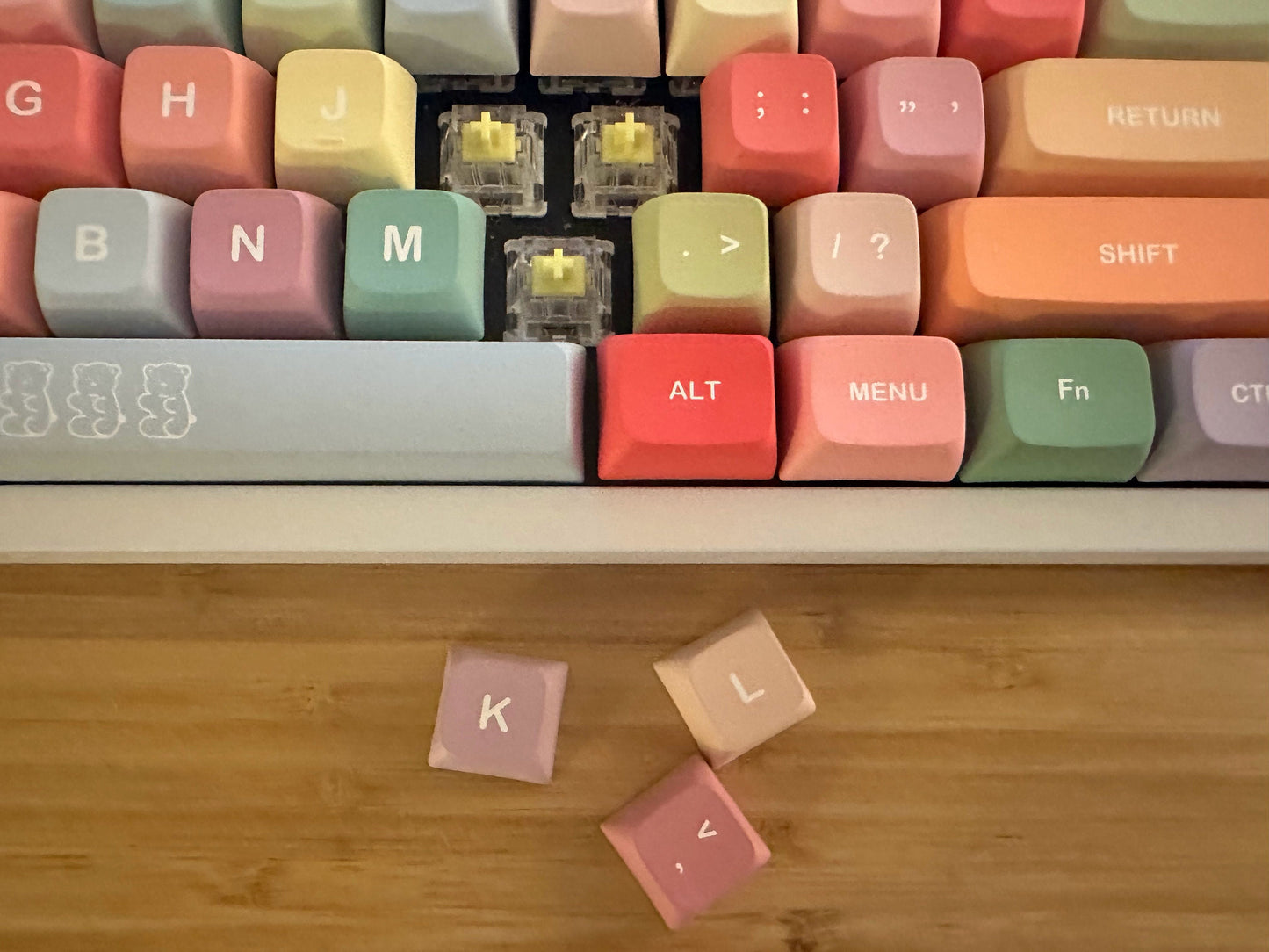 Cute Rainbow Candy Keycap Set