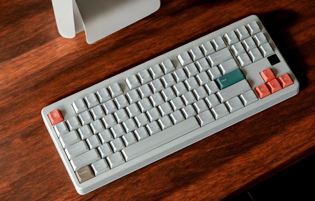 White Marble Stone Theme Keycap Set