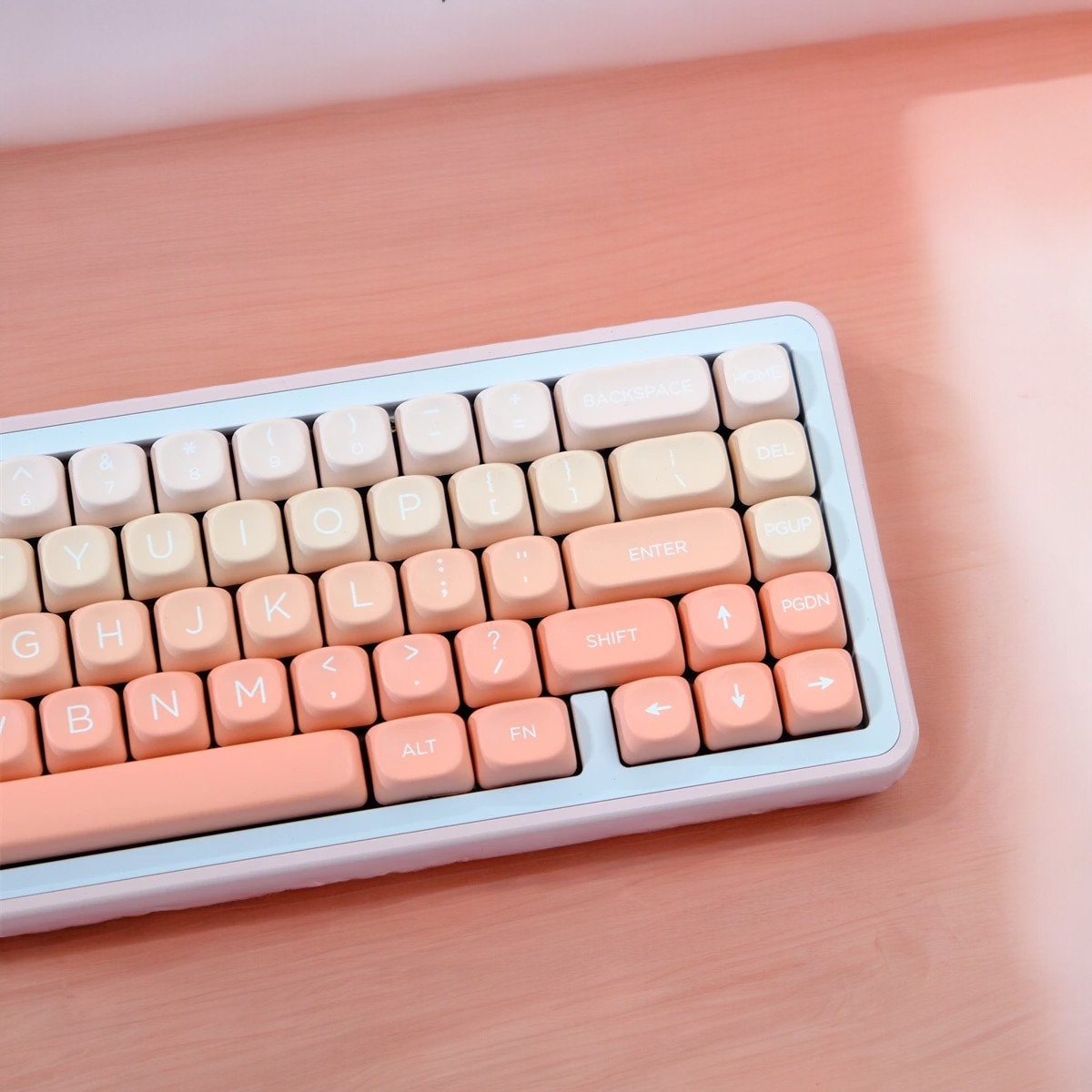Orange Pink Pastel Gradient Keycap Set