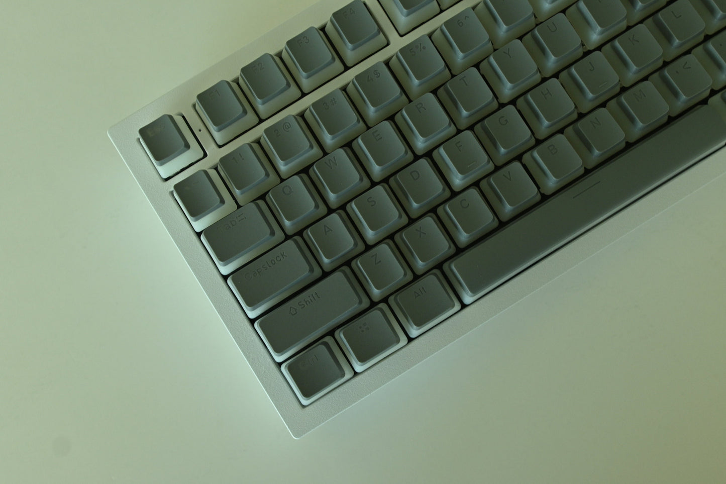 Backlit Translucent Grey Pudding Keycap Set