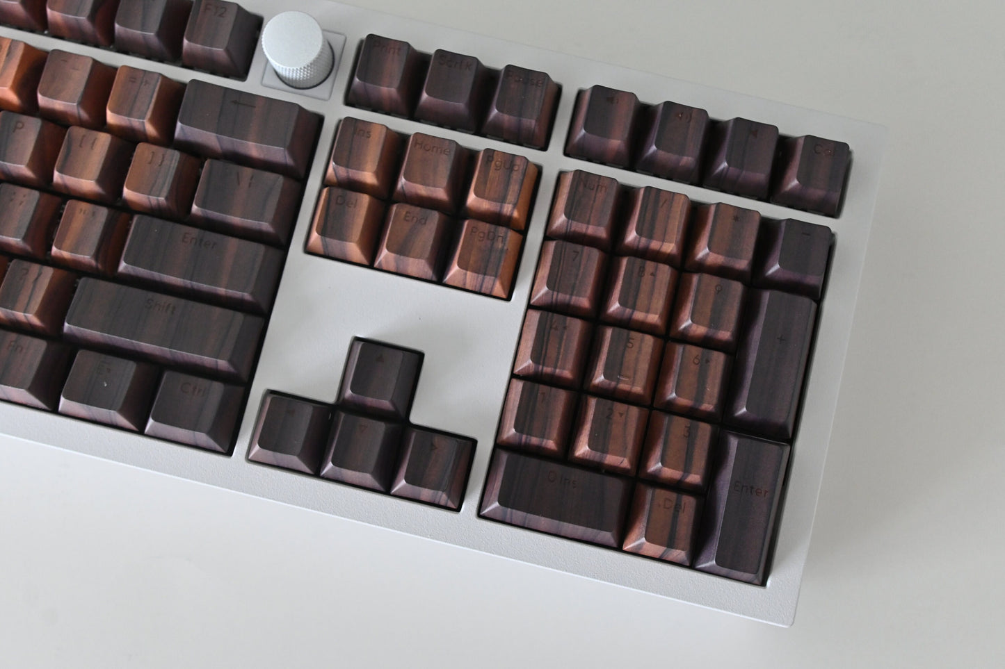 Backlit Walnut Wood Imitation Keycap Set