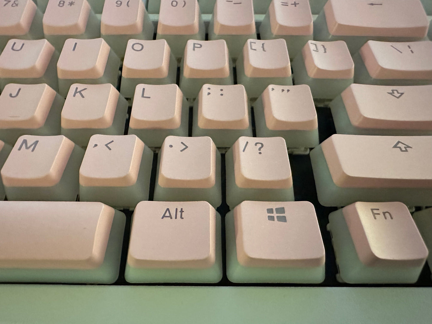 Backlit Translucent Pink Pudding Keycap Set
