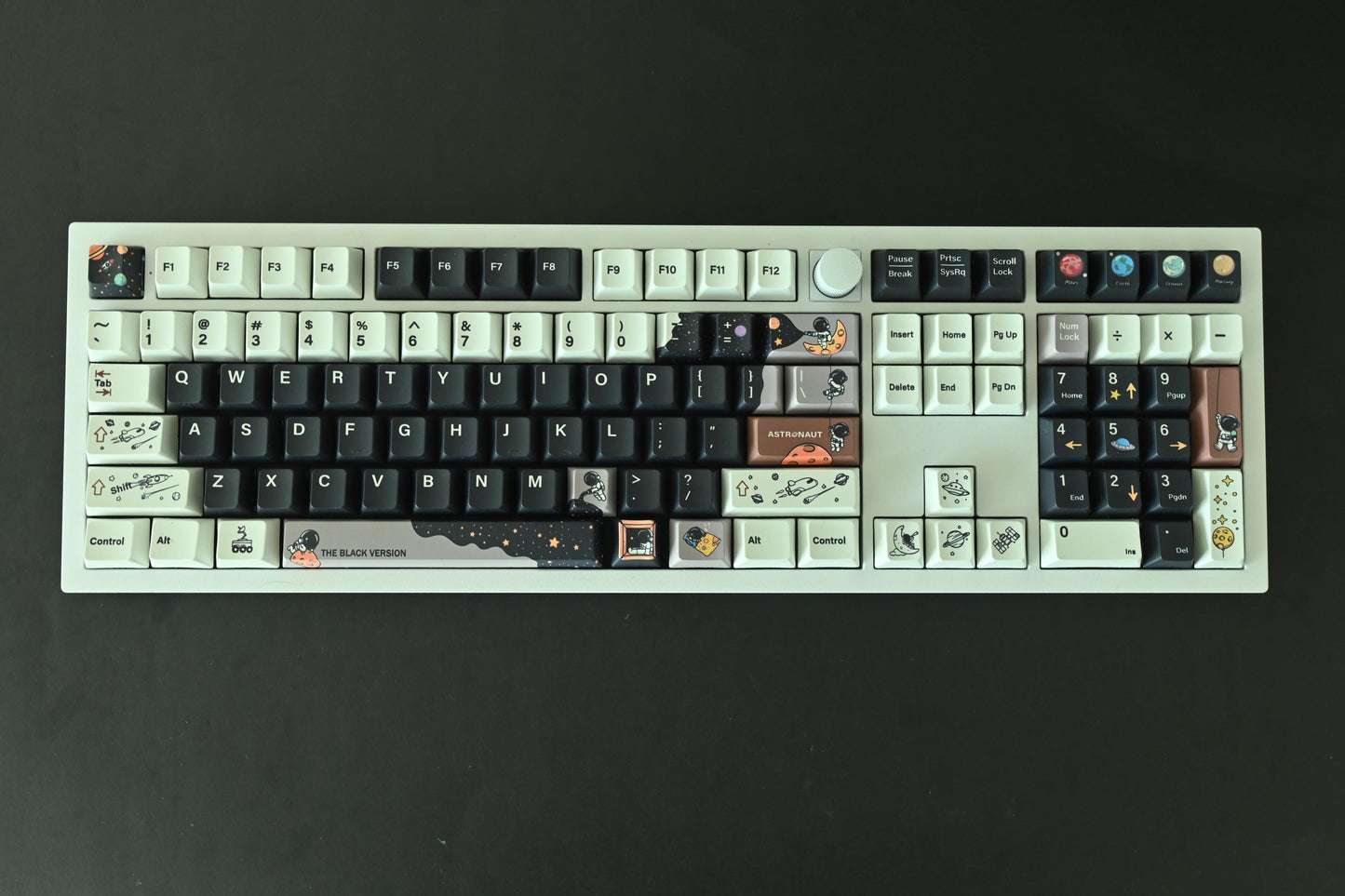 Cartoon Astronaut Space Flight Keycap Set