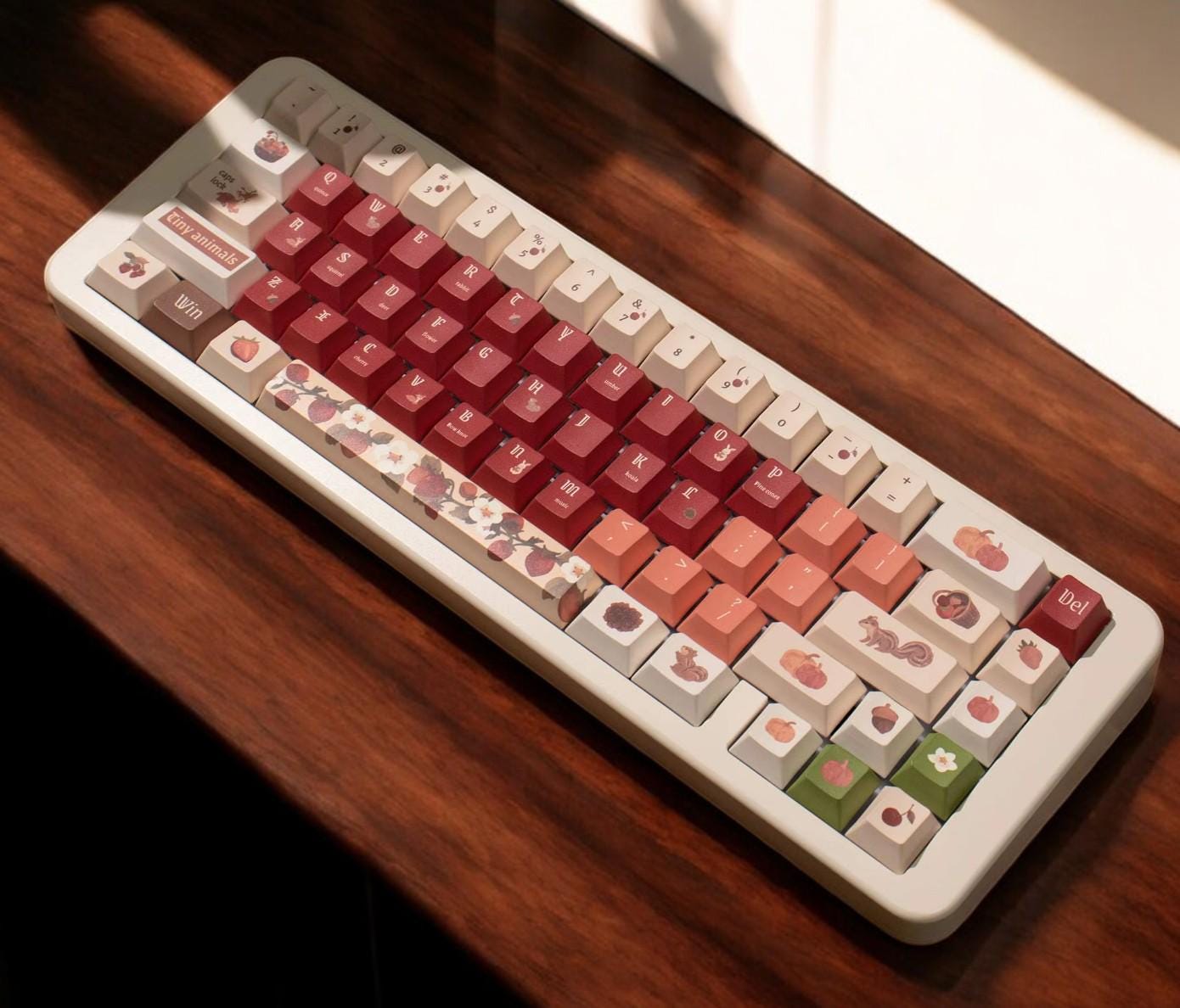 Cute Autumn Forest Theme Keycap Set