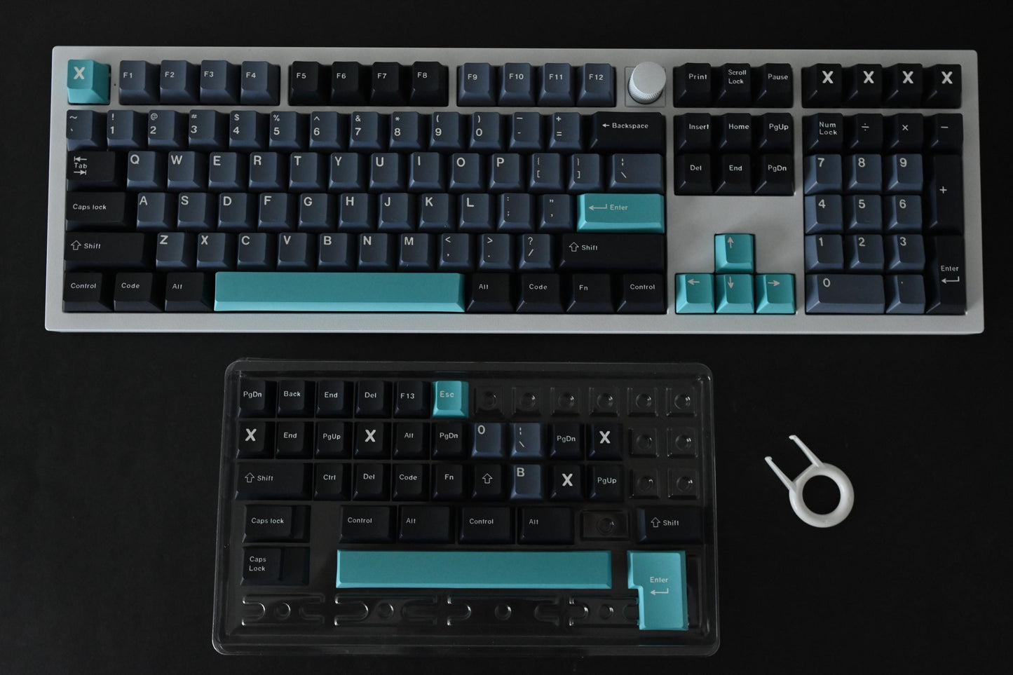 Modern Gray Black Theme Keycap Set