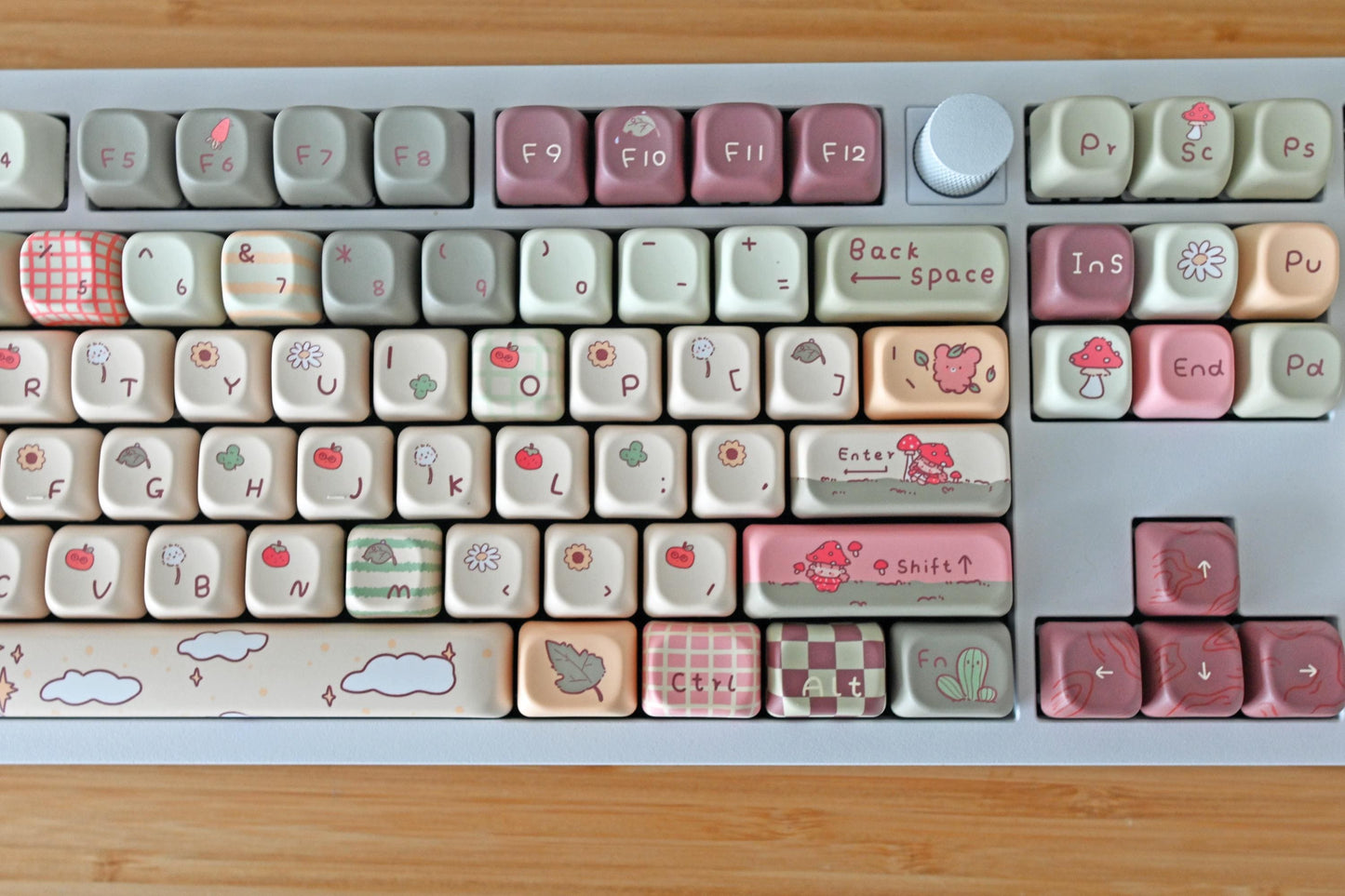 Cute Mushroom Forest Theme Keycap Set