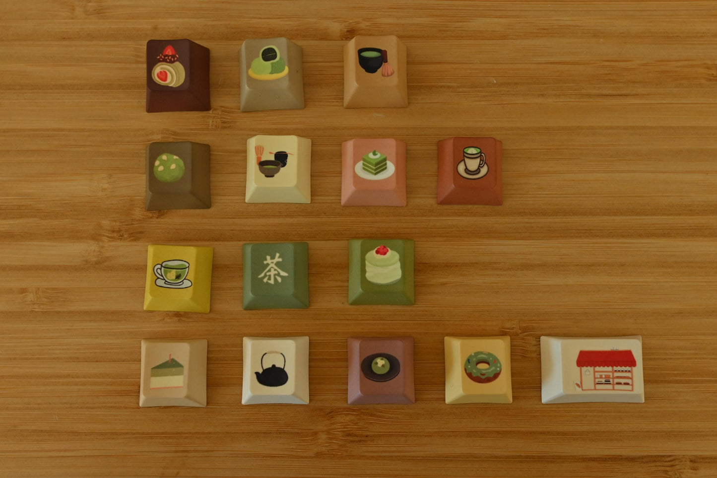 Cute Caramel Chocolate Dessert Keycap Set