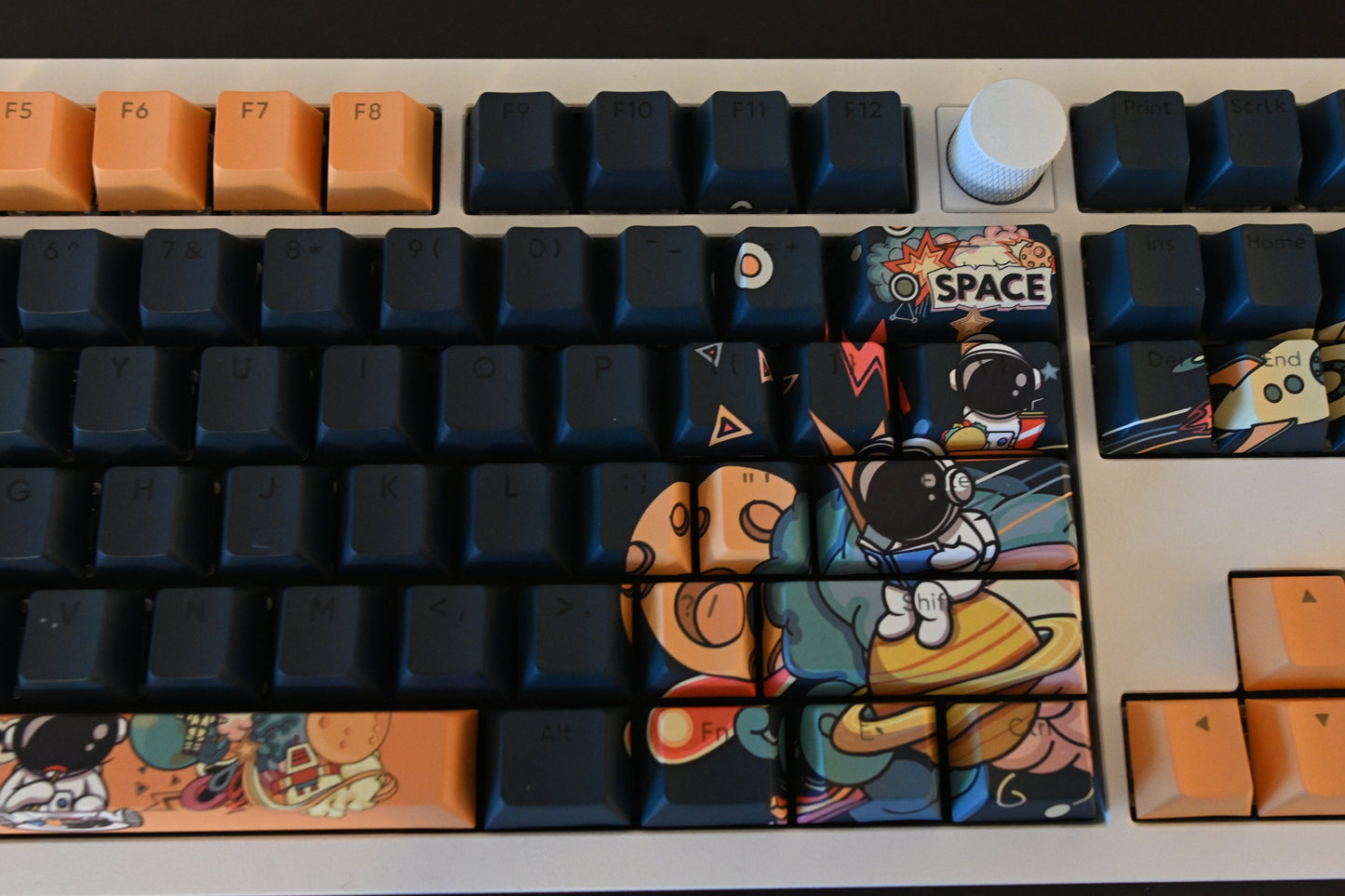 Backlit Comic Cartoon Astronaut Keycap Set