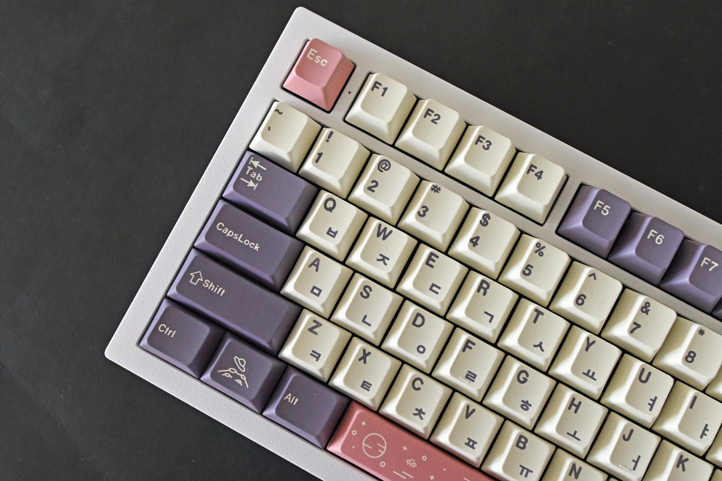 Purple Outer Space Theme Korean Keycap Set