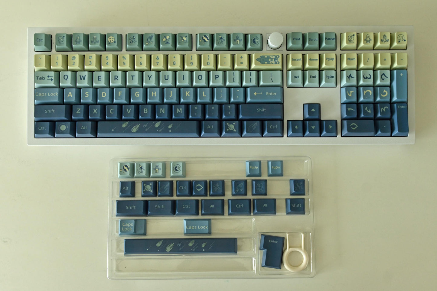Cartoon Galaxy Gradient Keycap Set