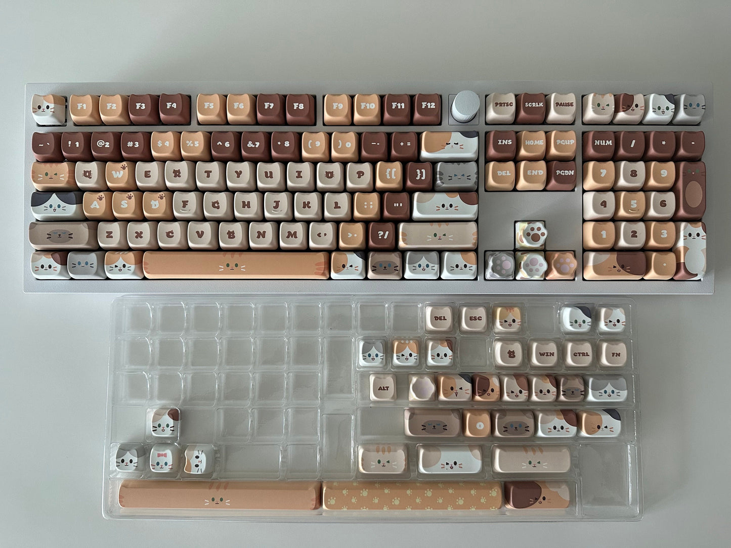 Cute Cartoon Cat Theme Keycap Set