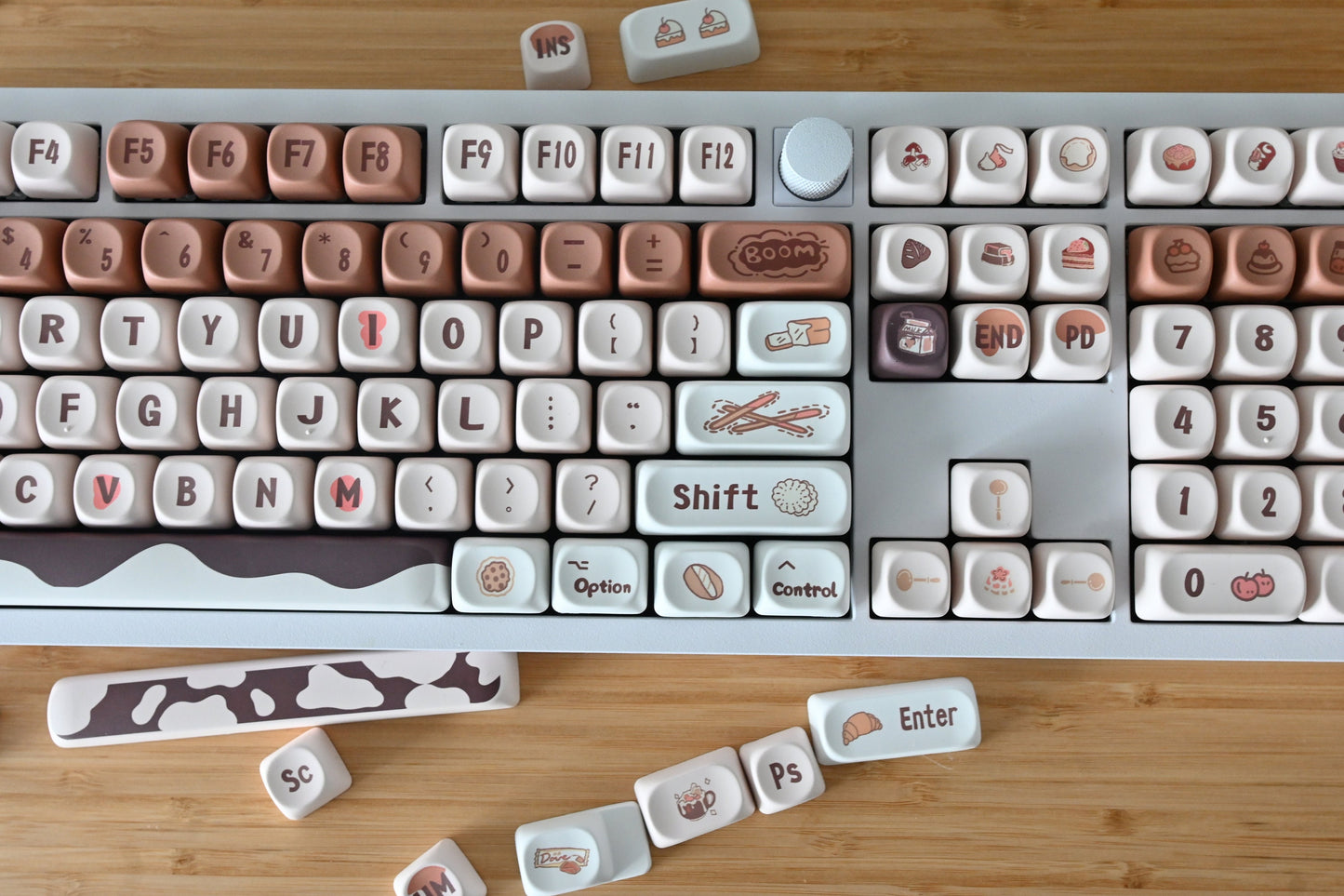 Cute Coffee Chocolate Cafe Keycap Set