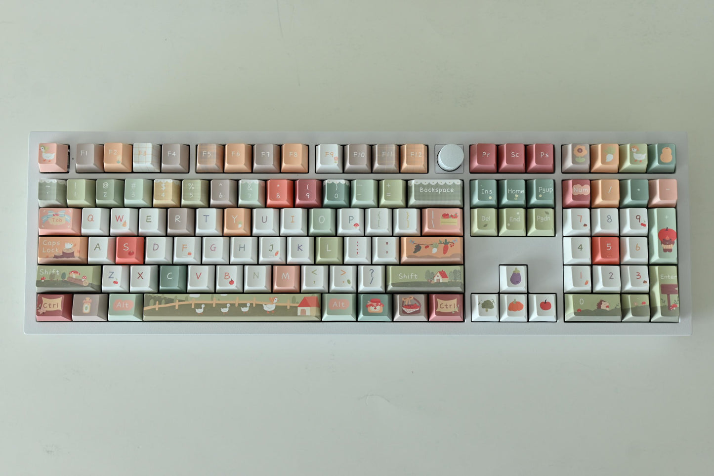 Cute Animal Farm Harvest Children Theme Keycap Set