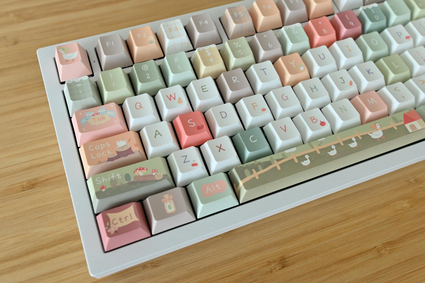 Cute Animal Farm Harvest Children Theme Keycap Set