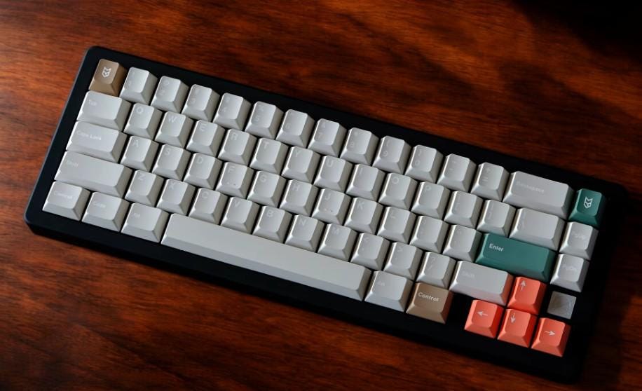White Marble Stone Theme Keycap Set