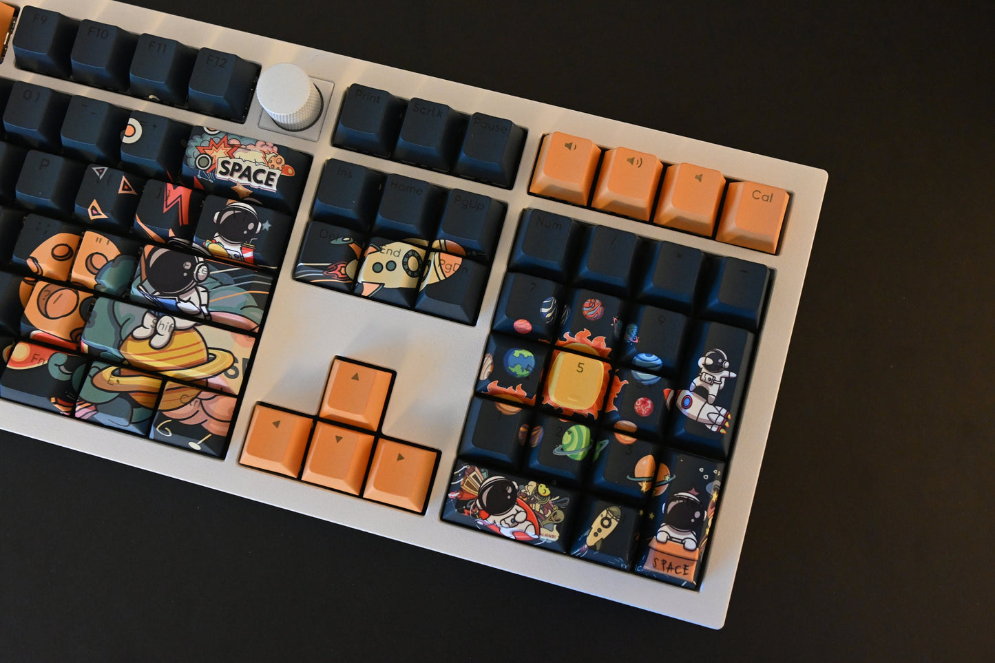 Backlit Comic Cartoon Astronaut Keycap Set