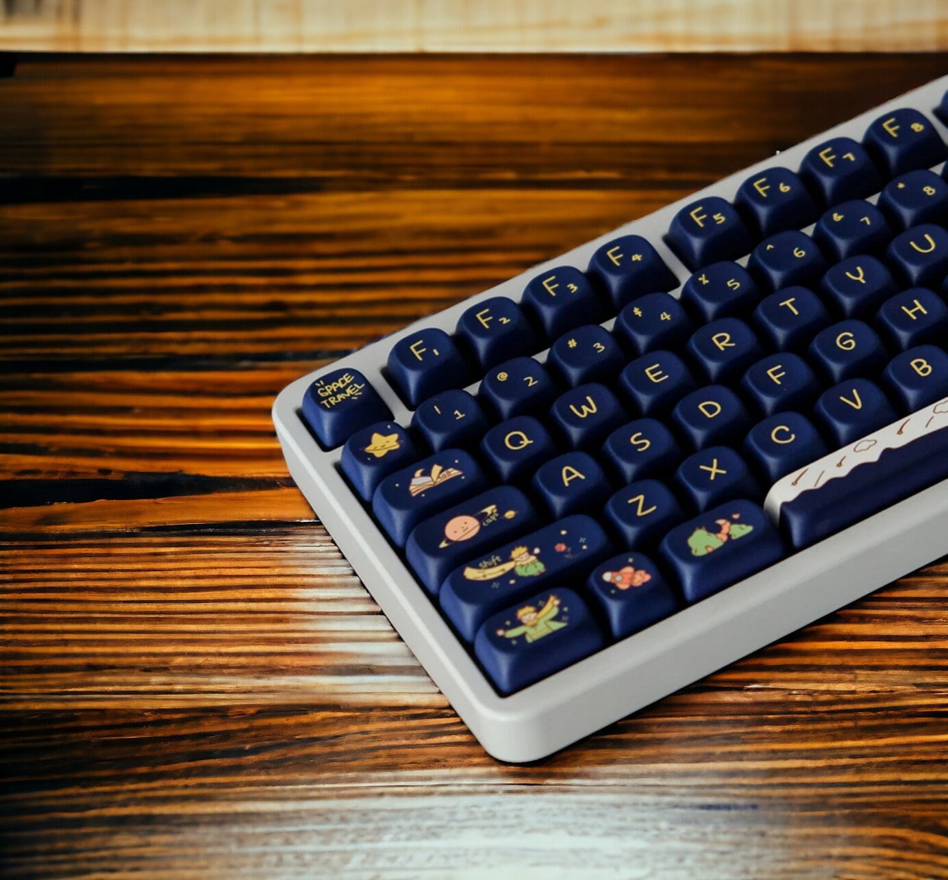 Dark Blue Cartoon Boy Galaxy Keycap