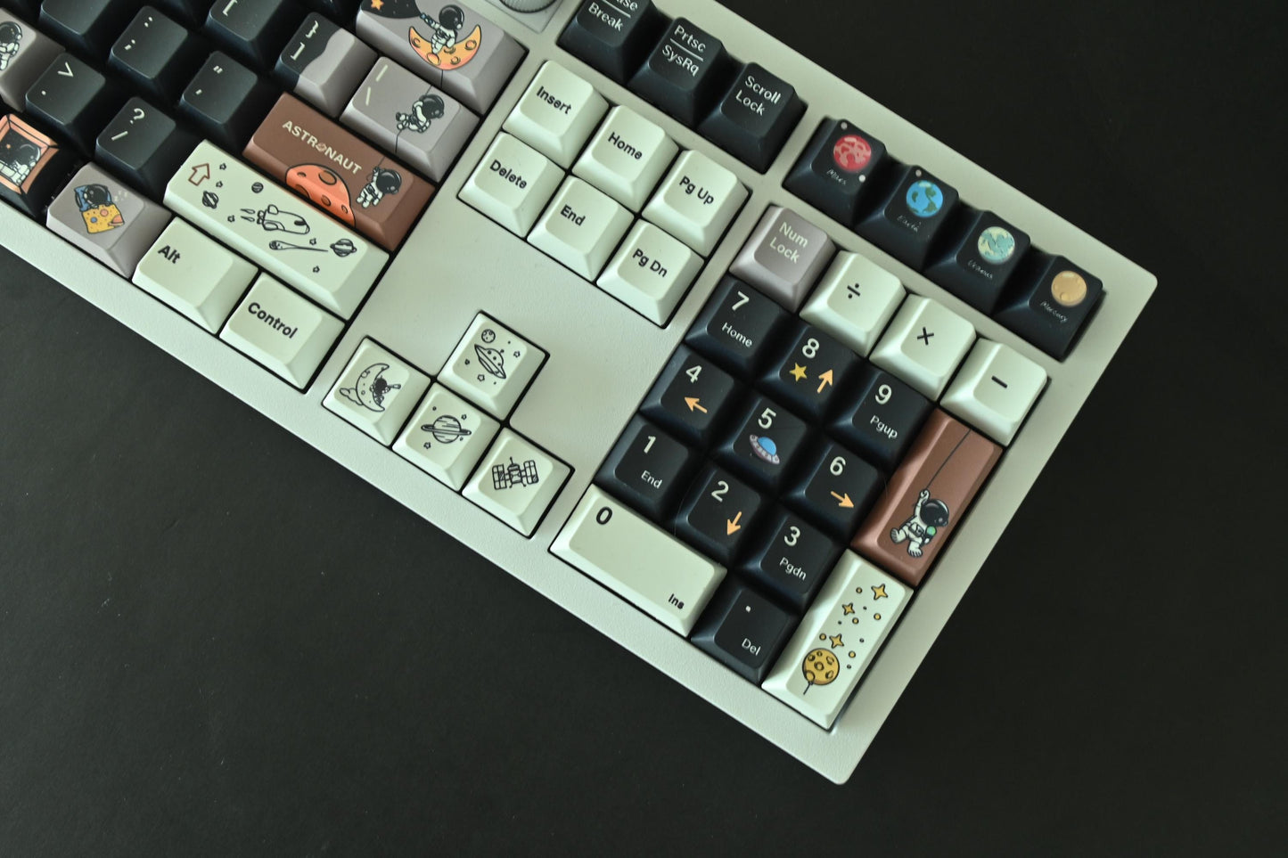 Cartoon Astronaut Space Flight Keycap Set
