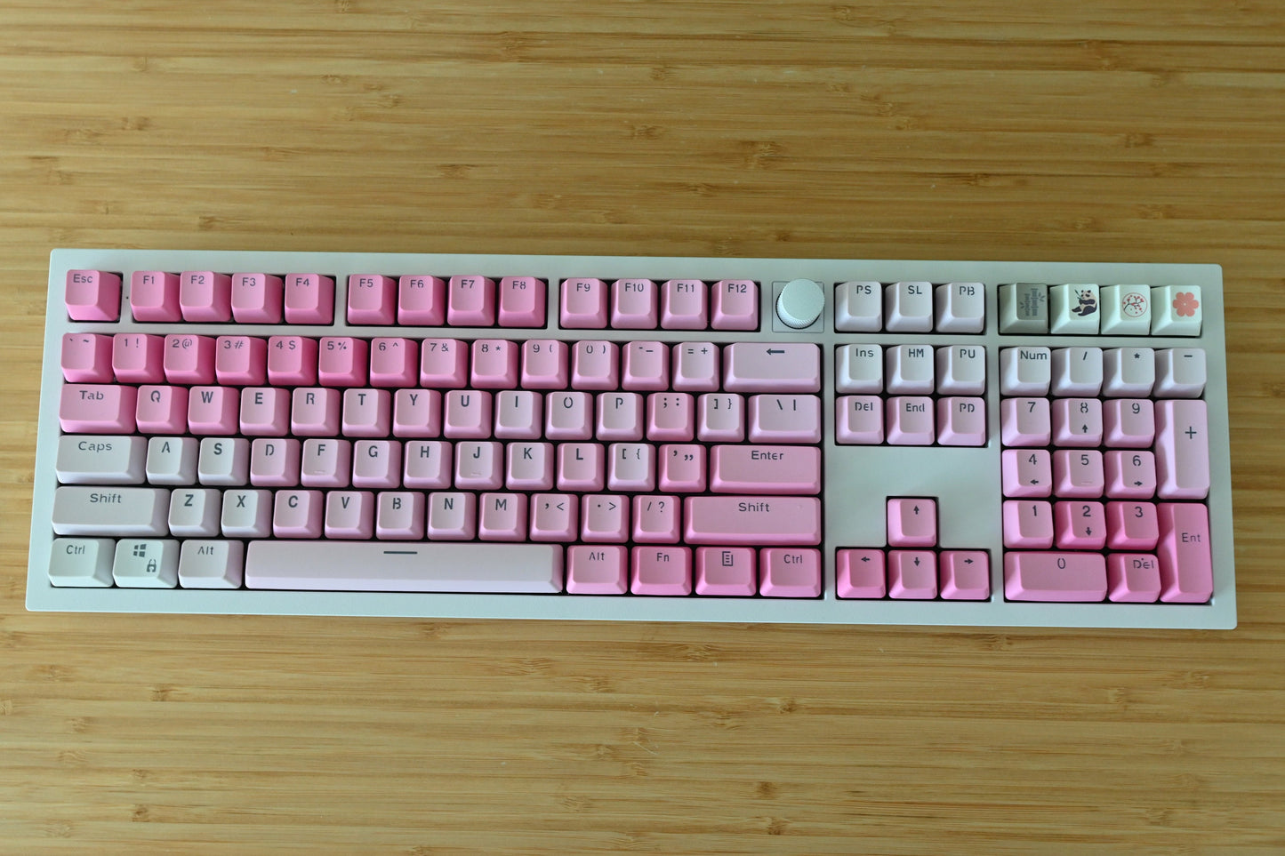 Backlit Pink Gradient Love Theme Keycap Set