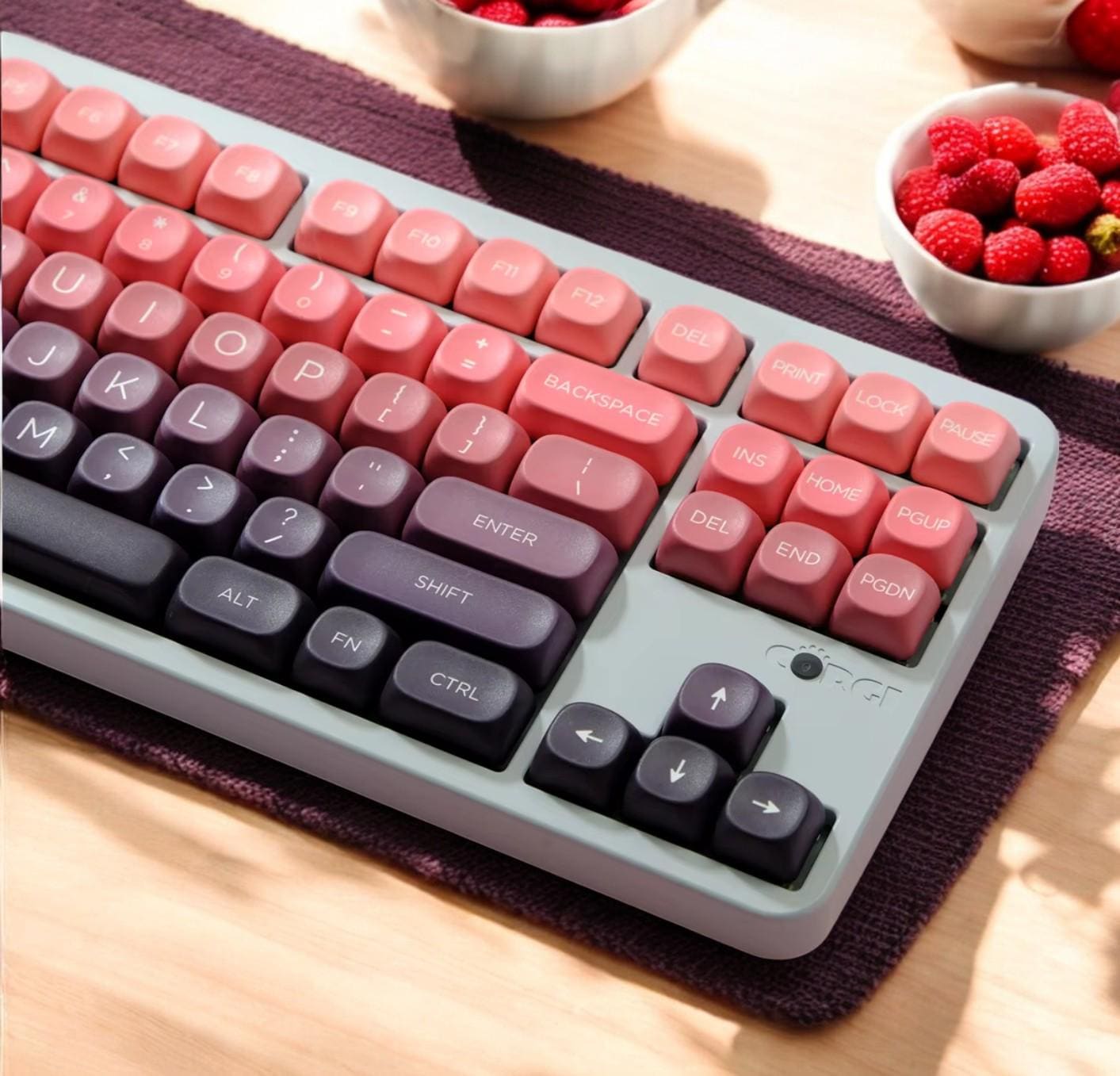 Red Purple Berry Mochi Dessert Keycap Set