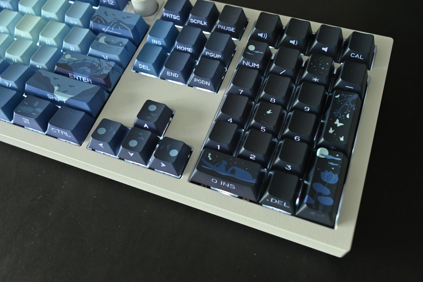Backlit Blue Night Sky Theme Side Print Keycap Set
