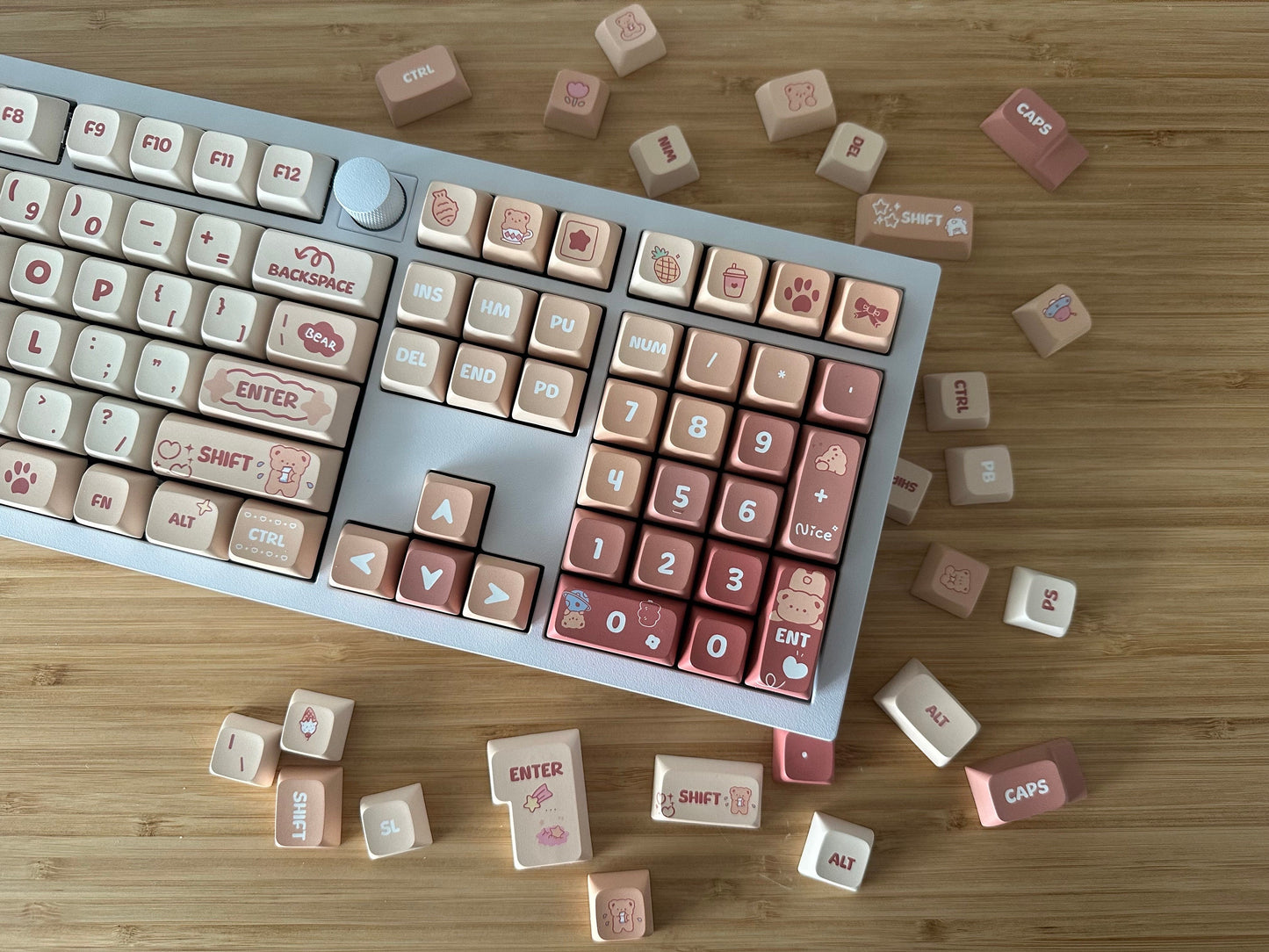 Candy Bear Cafe Theme Keycap Set