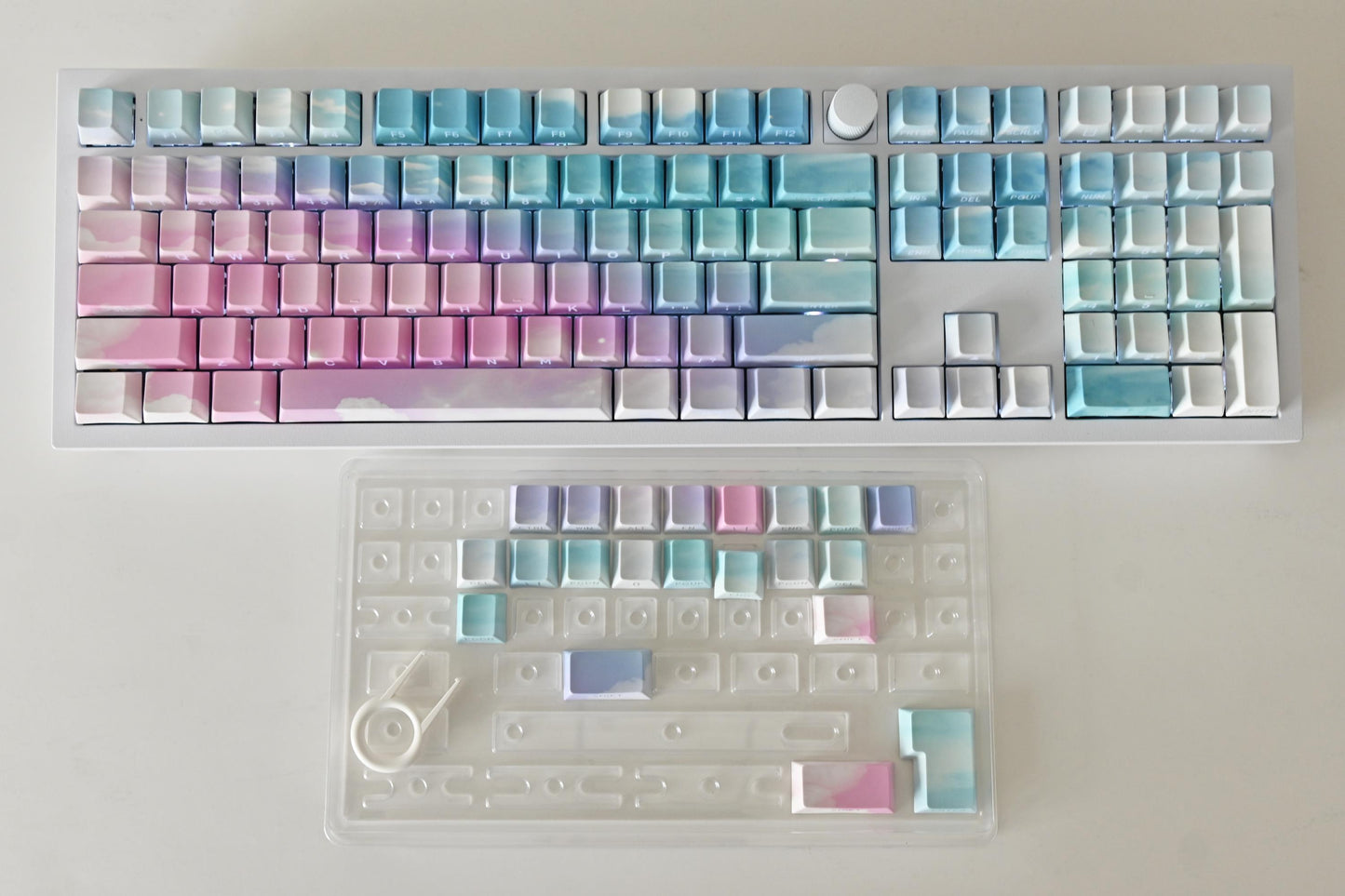Fairy Sky Dream Clouds Backlit Side Print Keycap Set