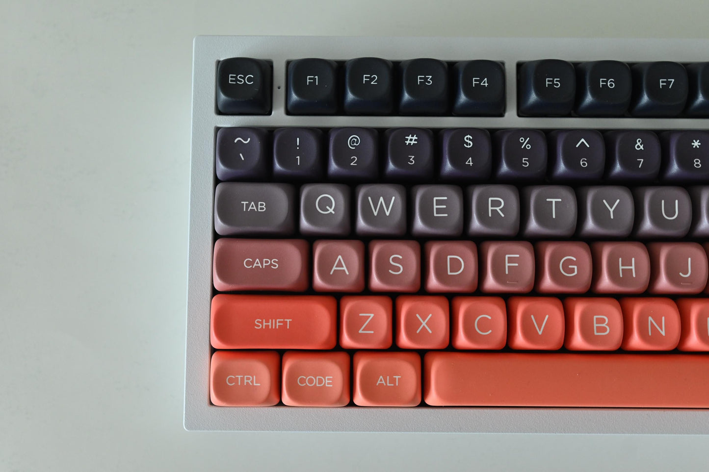 Orange Black Gradient Autumn Sunset Theme Keycap Set
