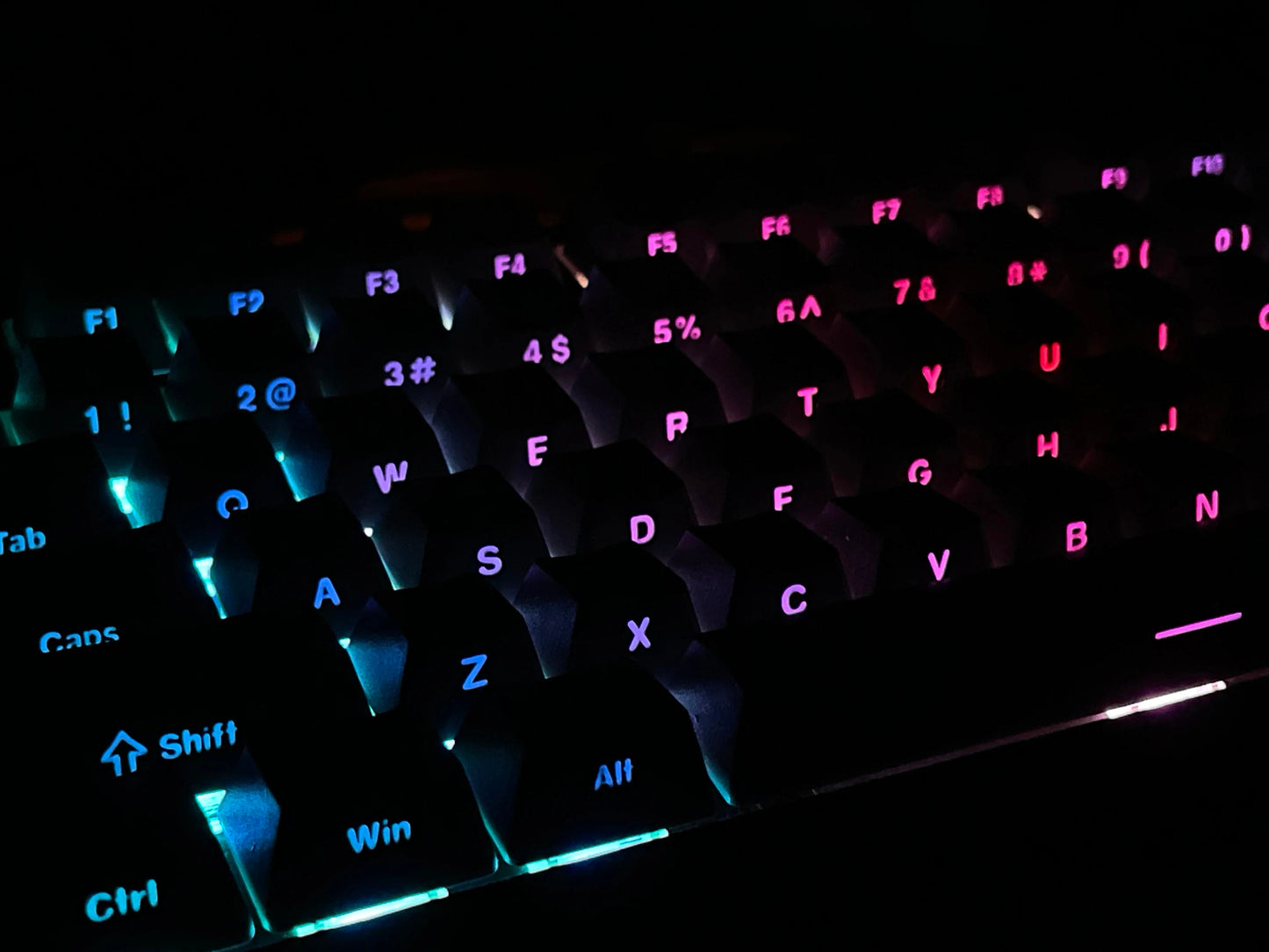 Black Backlit Side Print Keycap Set