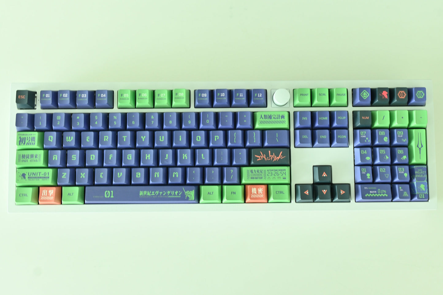 Eva Unit 01 Mecha Robot Japanese Anime Theme Keycap Set