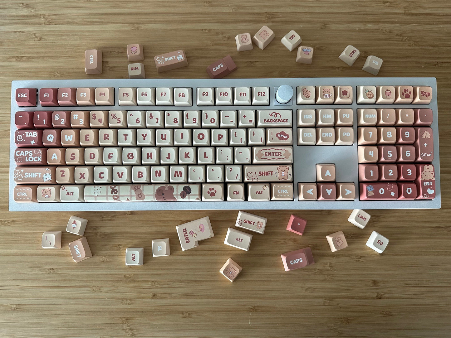 Candy Bear Cafe Theme Keycap Set